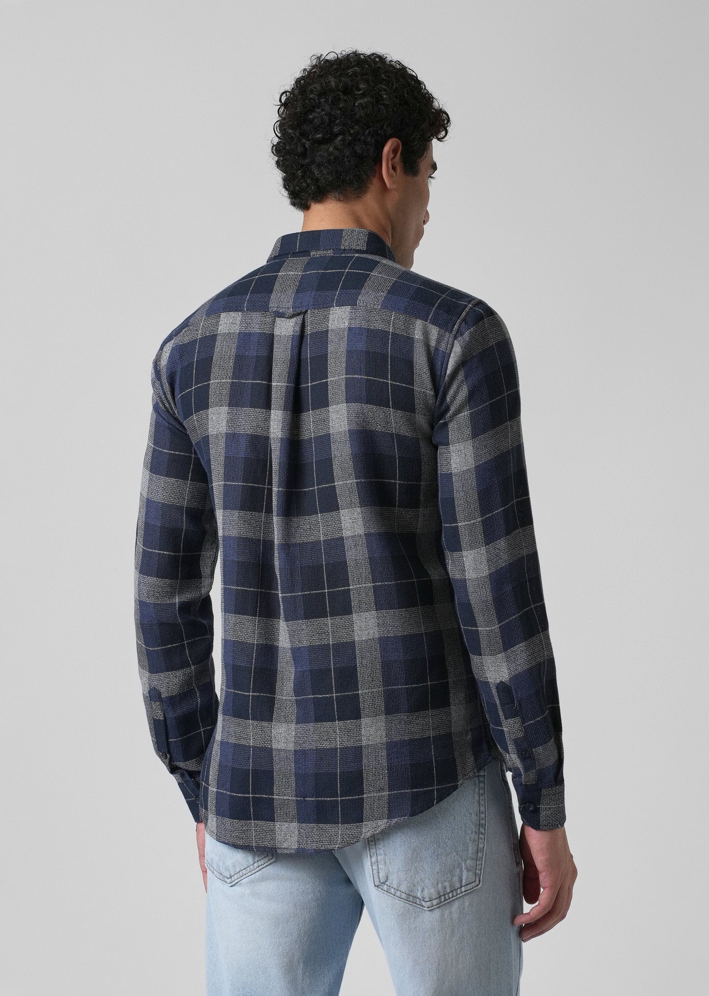 Melange Boldsquare Blue Check Shirt