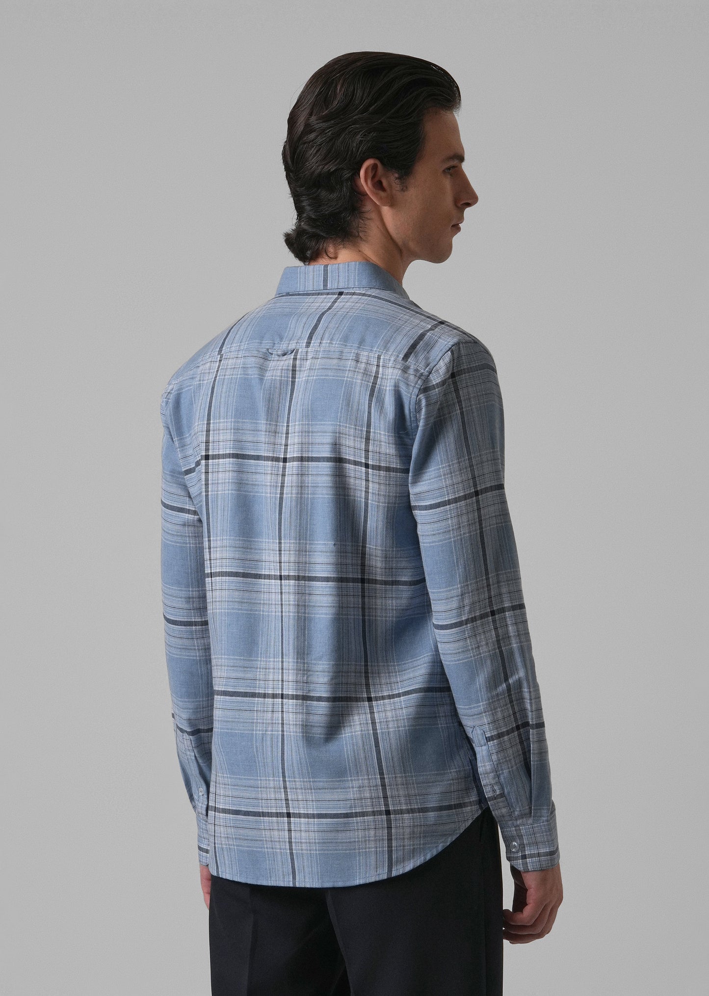 Melange Check Cool Blue Shirt
