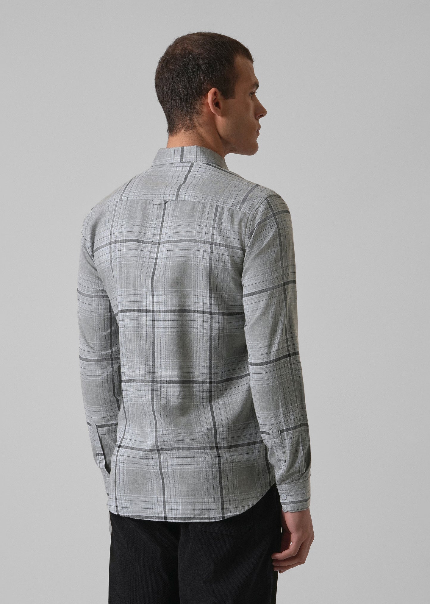 Melange Glacier Grey Check Shirt