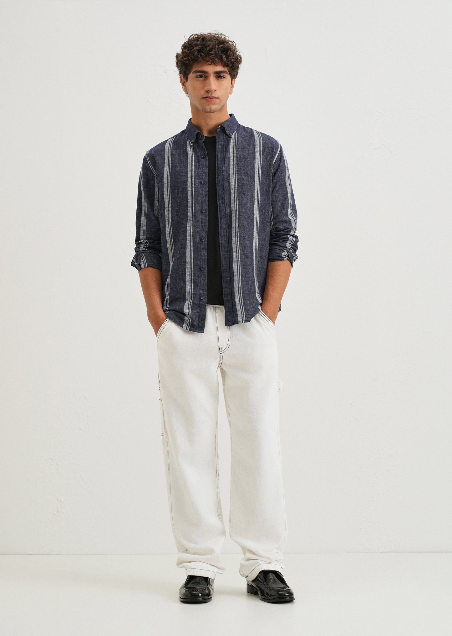 Melange Triadic Blue Stripe Shirt