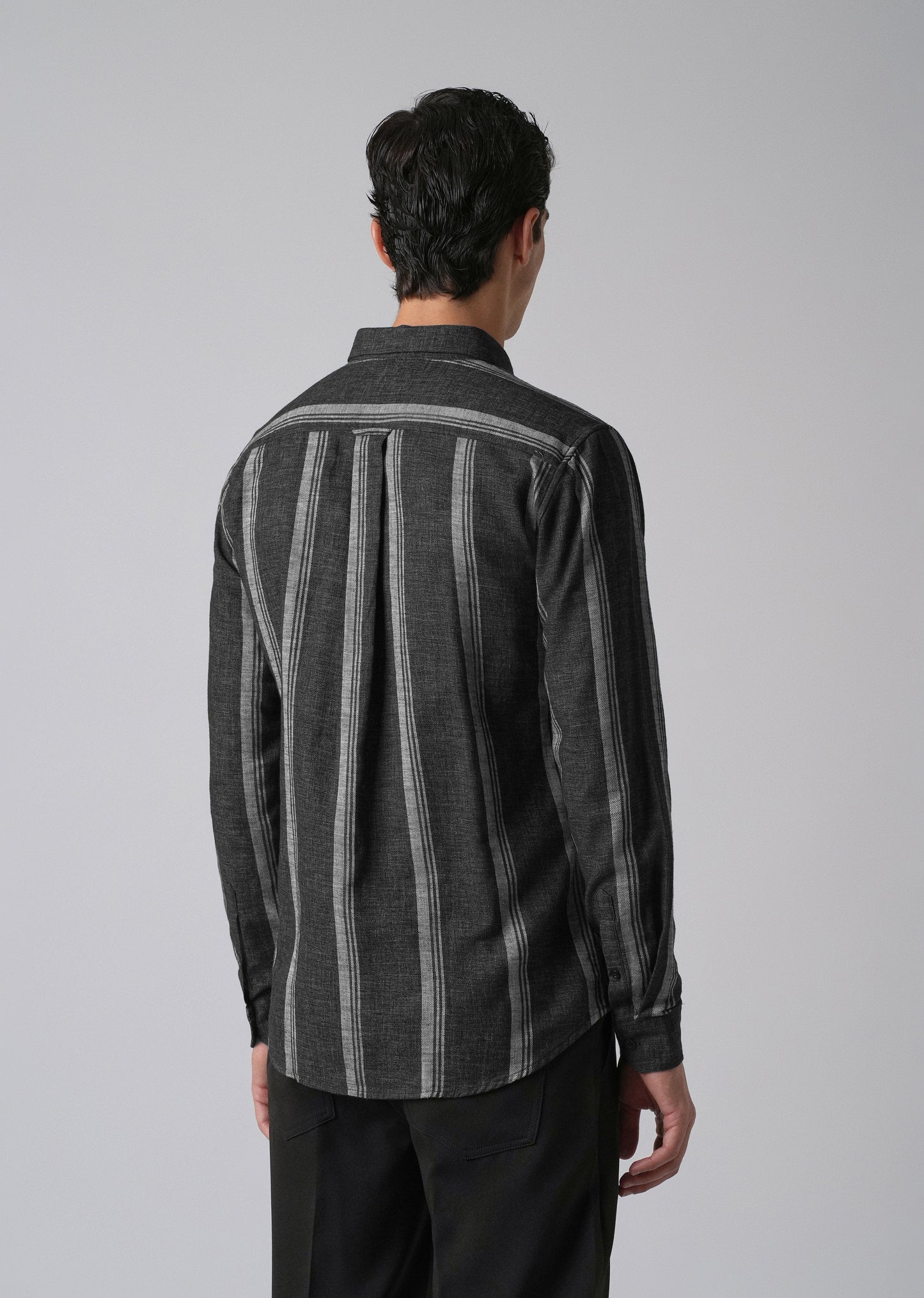 Melange Triadic Gray Stripe Shirt