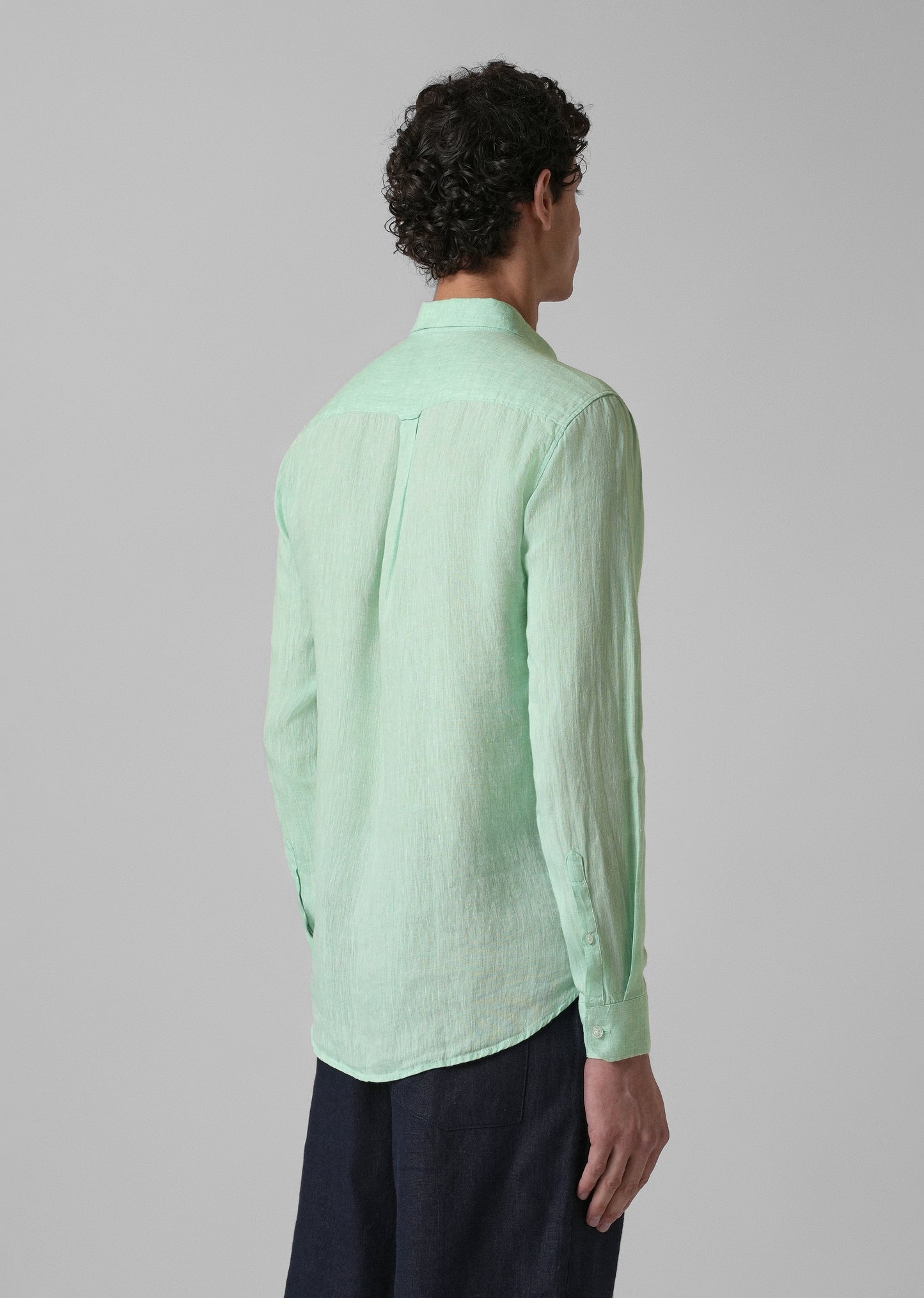 100% Pure Irish Mint Green Linen Shirt