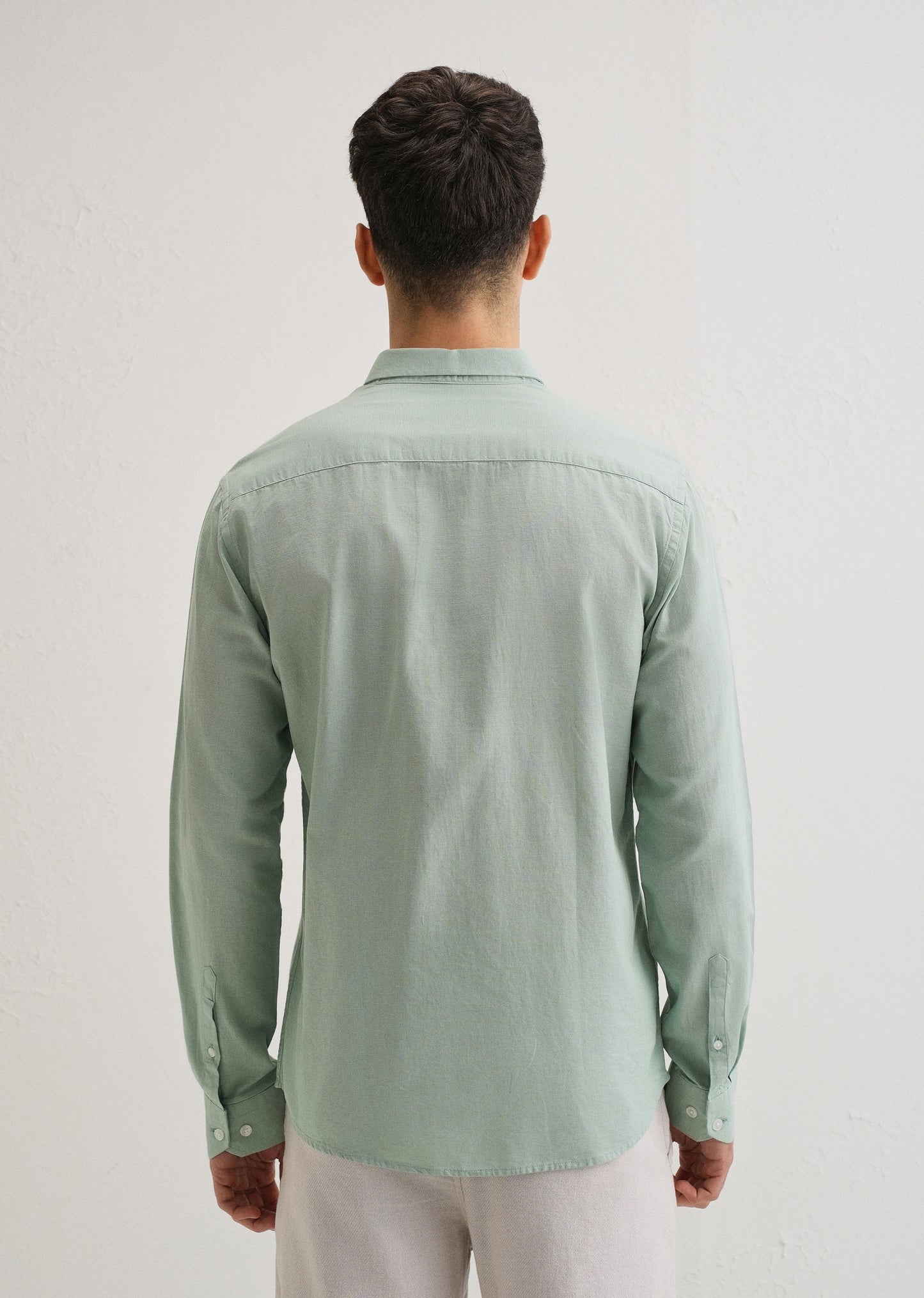 Mint Leaf Cotton Linen Shirt
