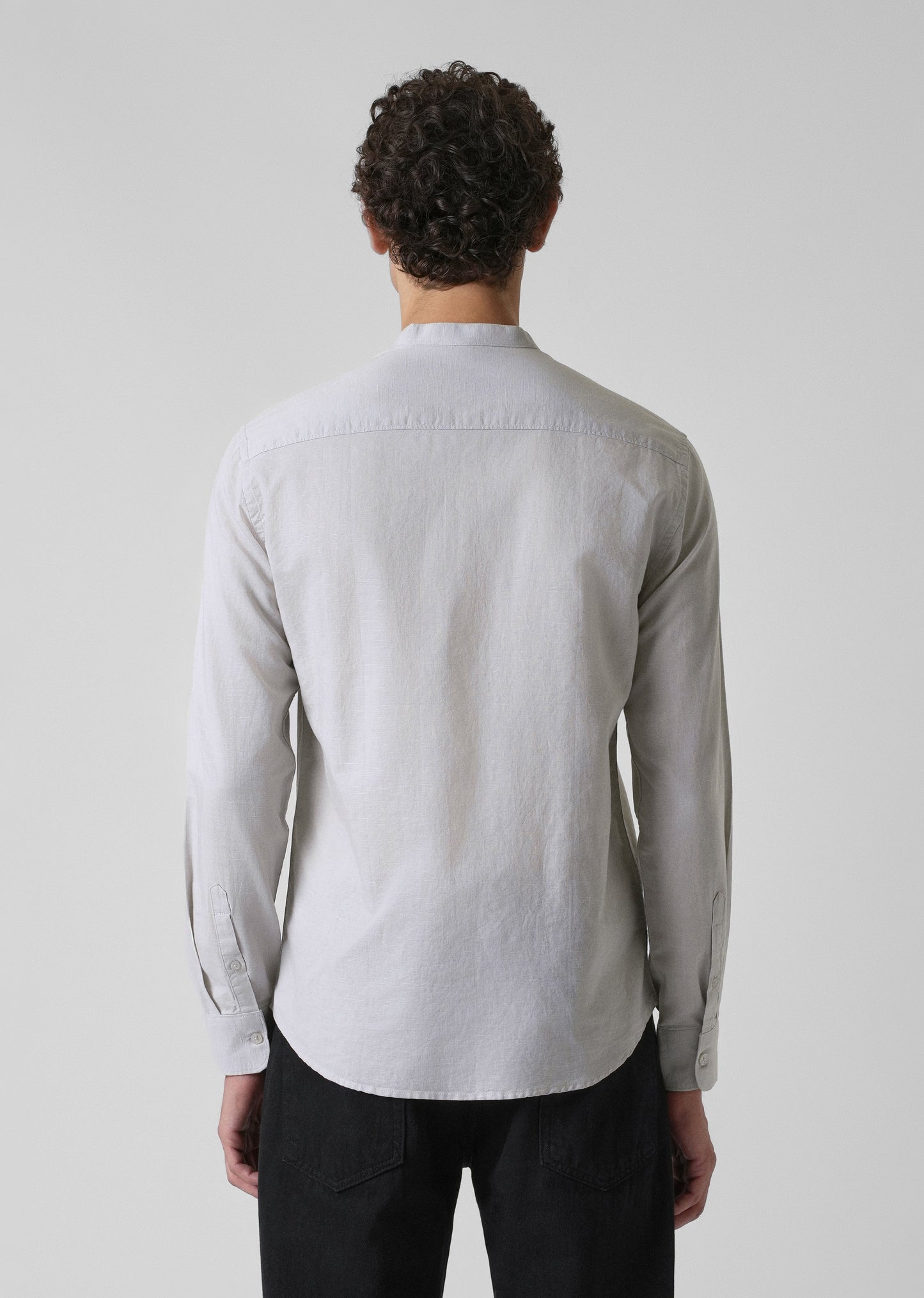 Mist Grey Cotton Linen Shirt