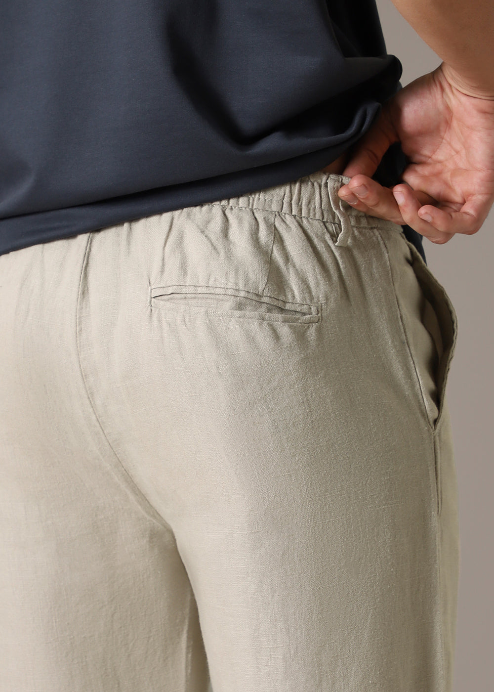 Mocha Beige Linen Pant