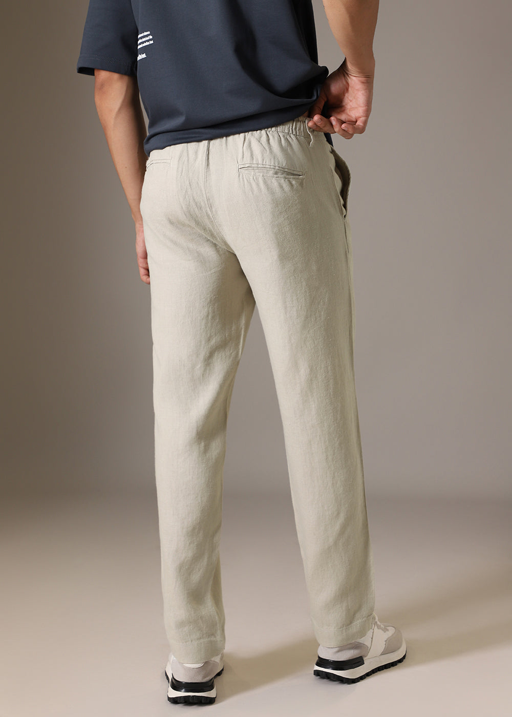 Mocha Beige Linen Pant