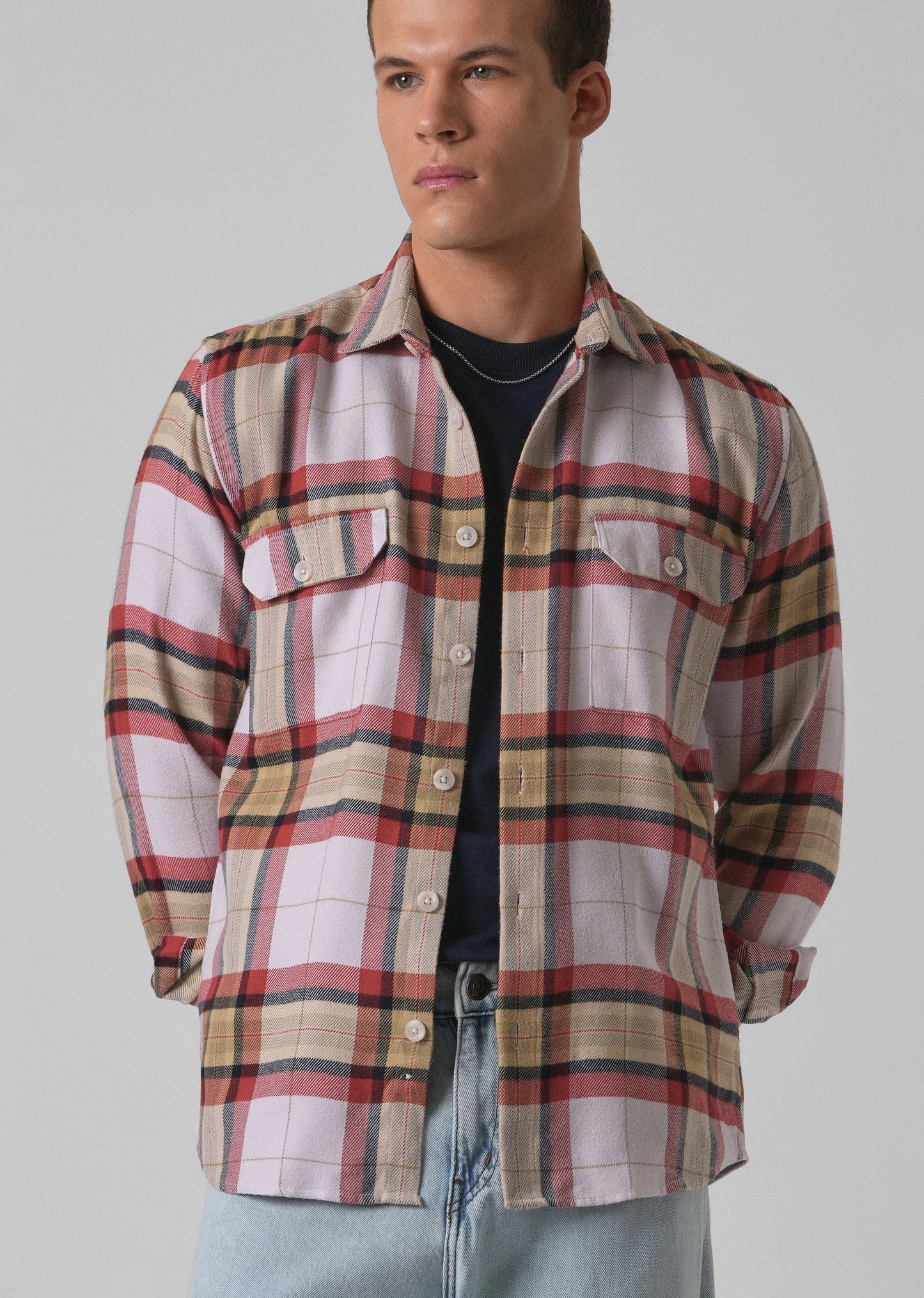 Modern Brushed Cotton Check Shirt
