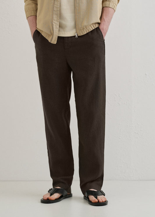 Mud Brown Linen pant