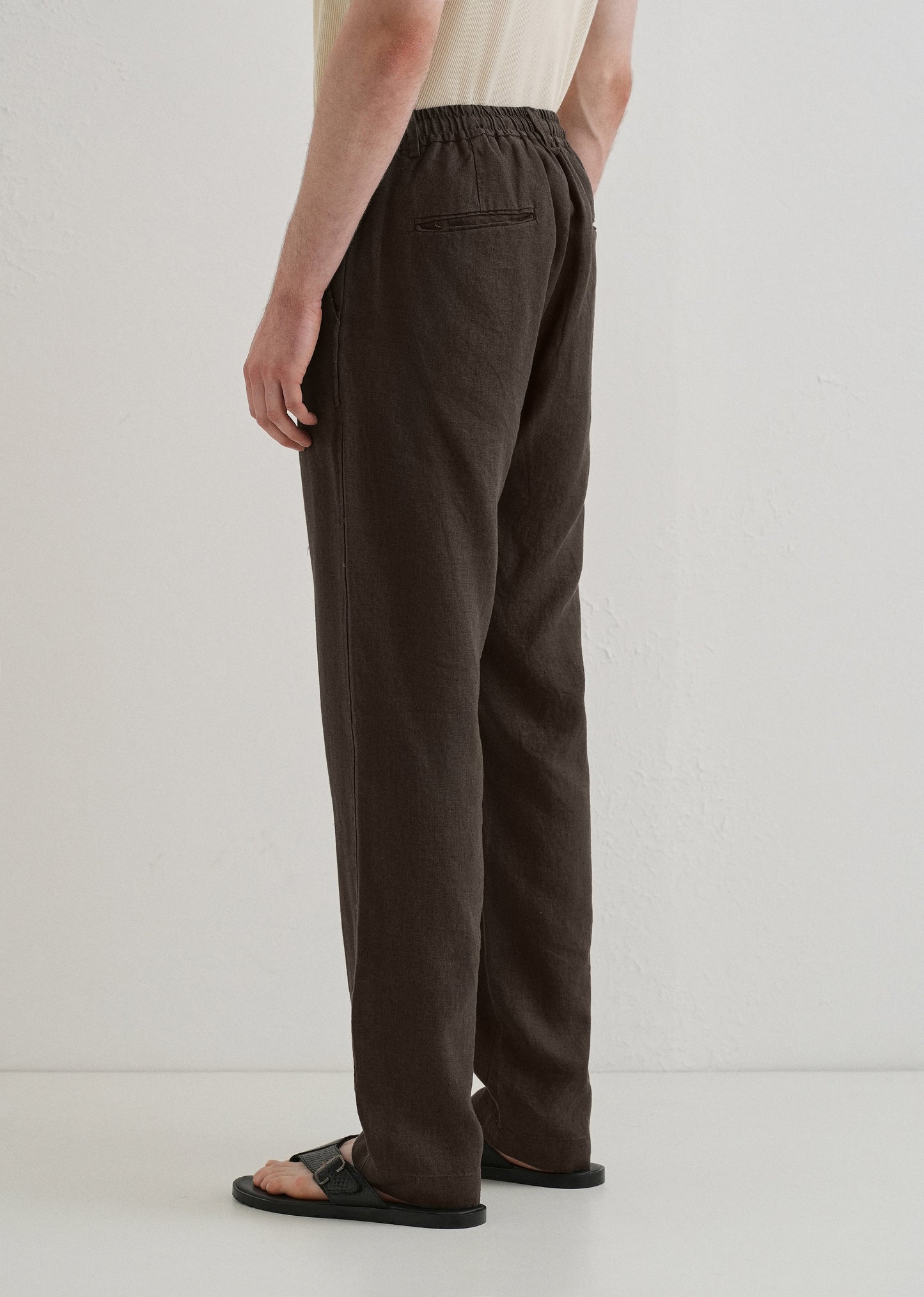 Mud Brown Linen pant