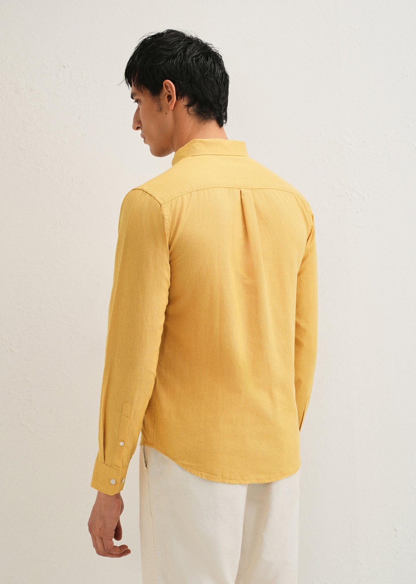 Mustard Yellow Cotton Linen Shirt
