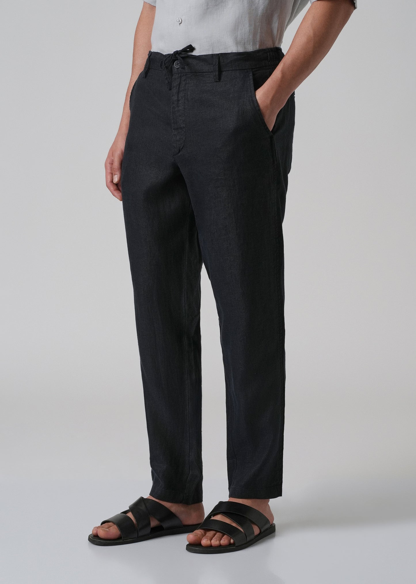 Night Blue Linen Pant