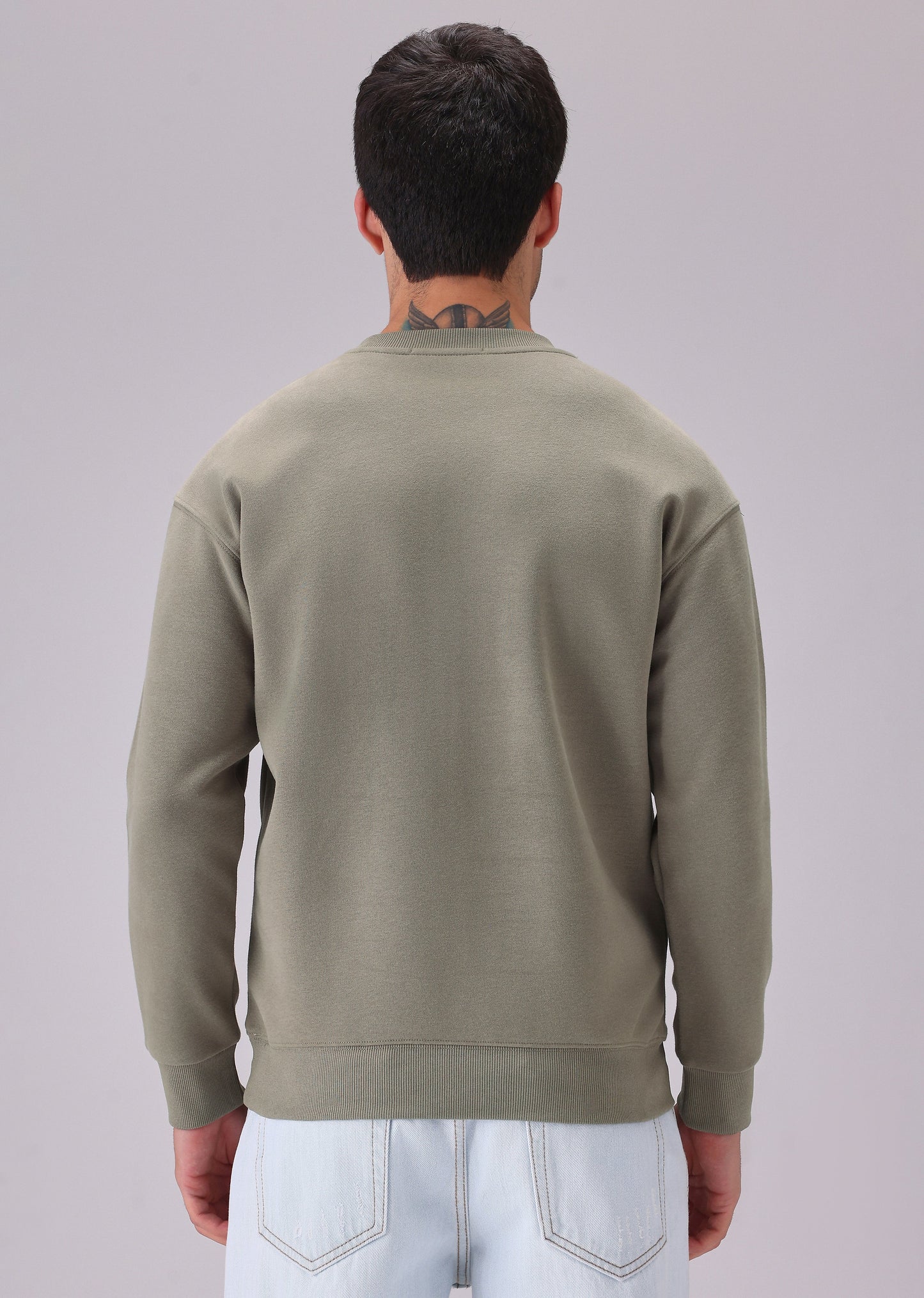 Olive Graphic Pocket Sweatshirt