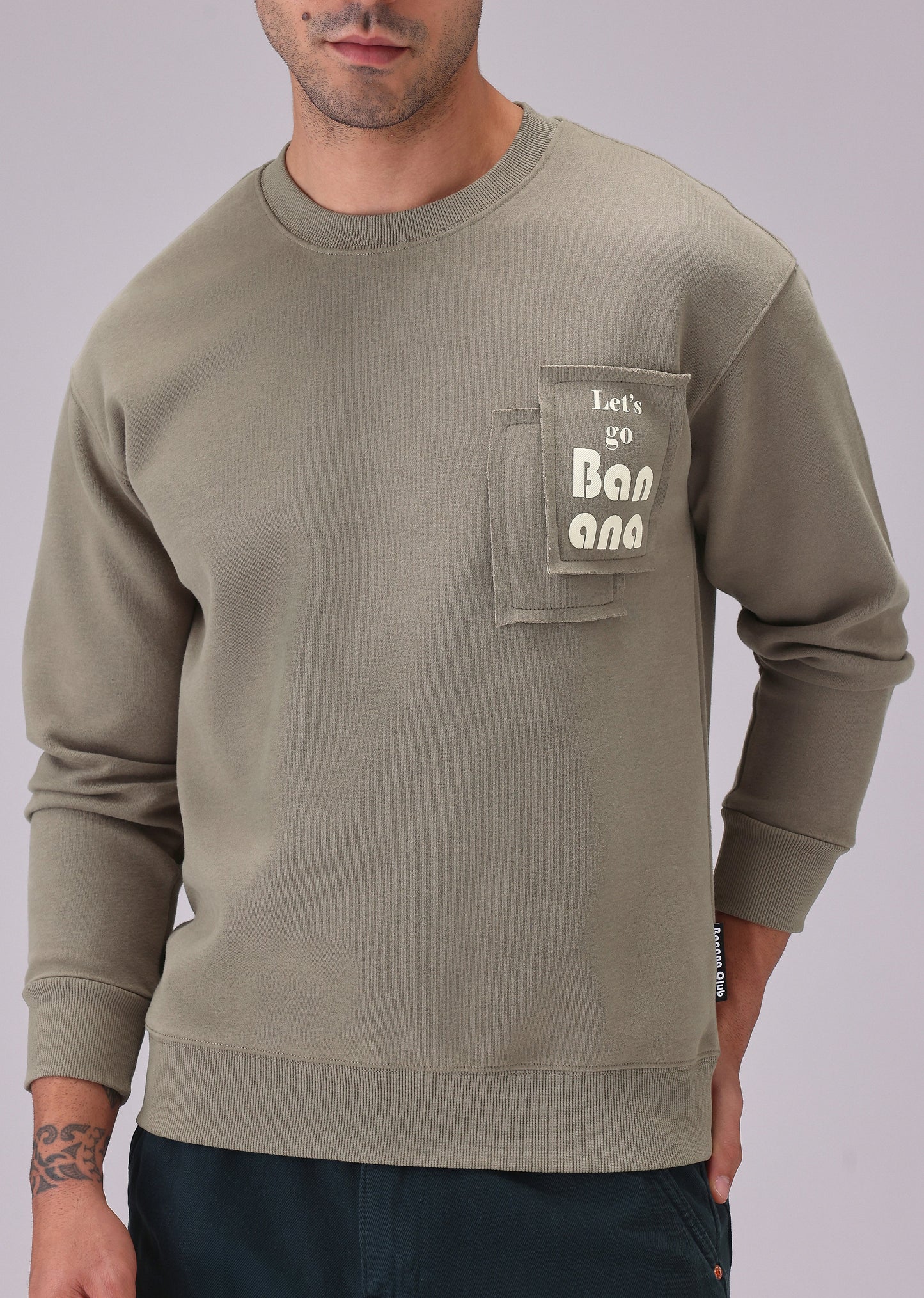 Olive Patch Sweatshirt