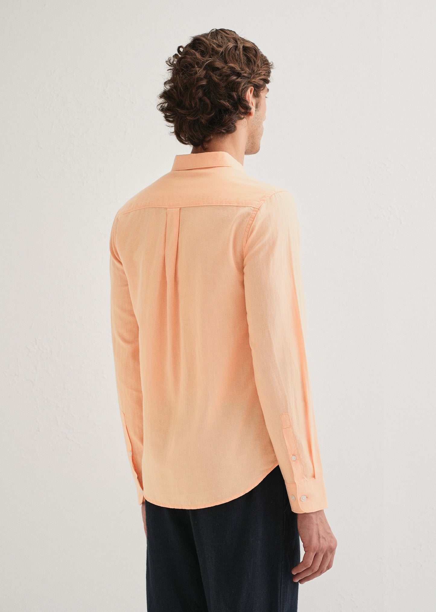 Orange Cotton Linen Shirt