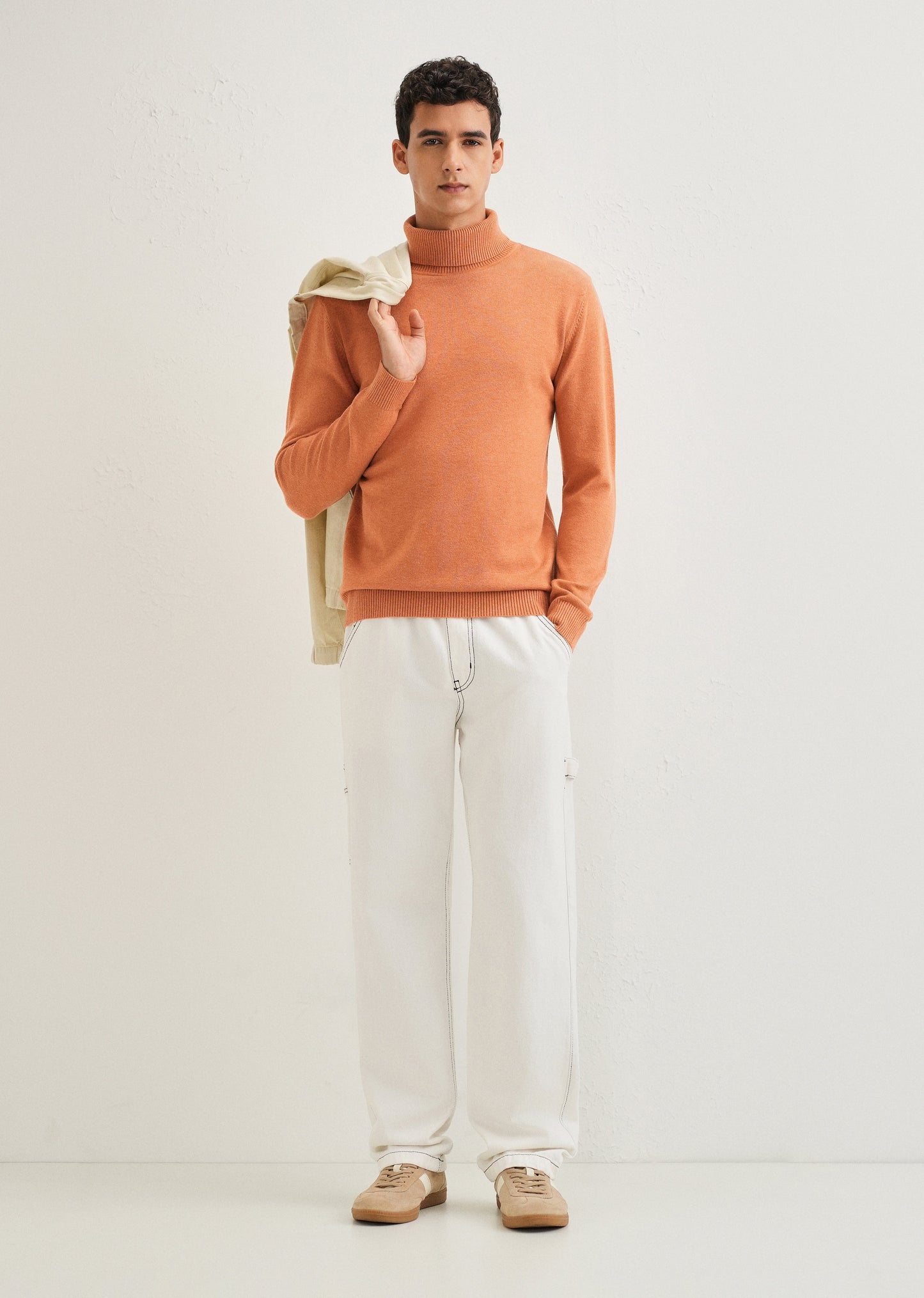 Orange Turtle-Neck Sweater