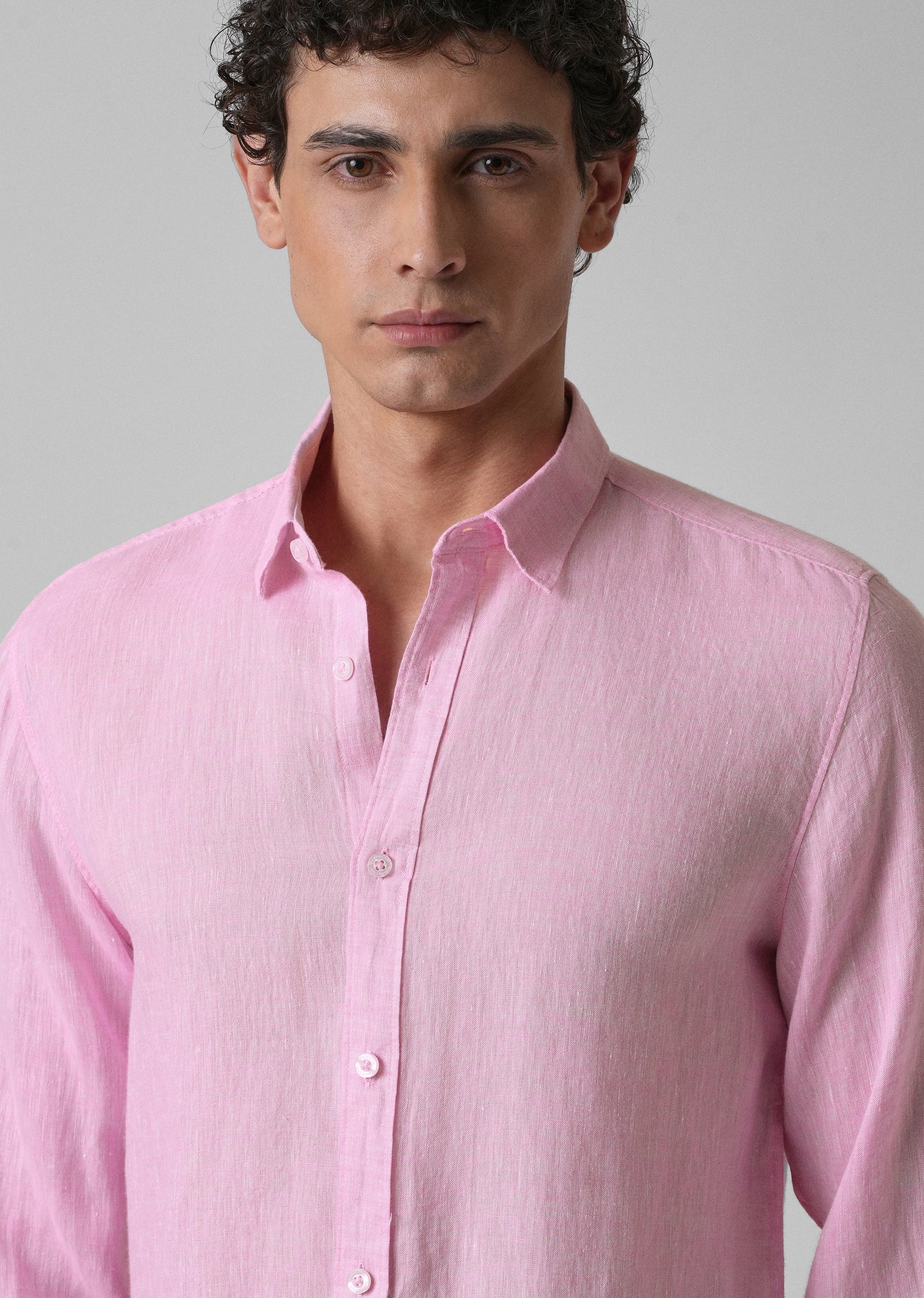 100% Pure Irish Pale Pink Linen Shirt