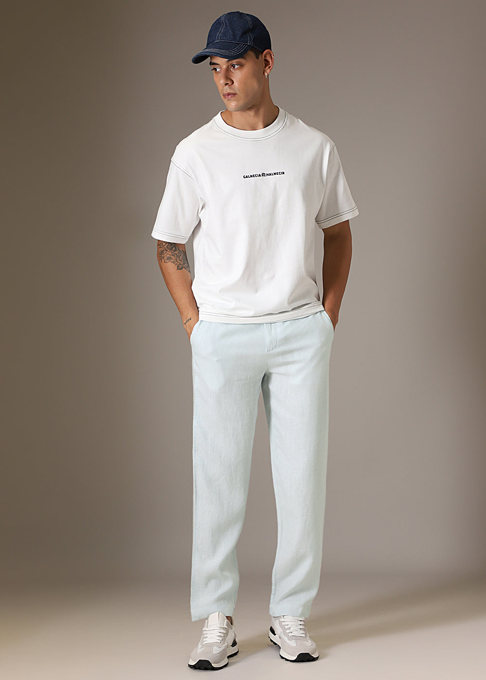 Pastel Blue Linen Pant