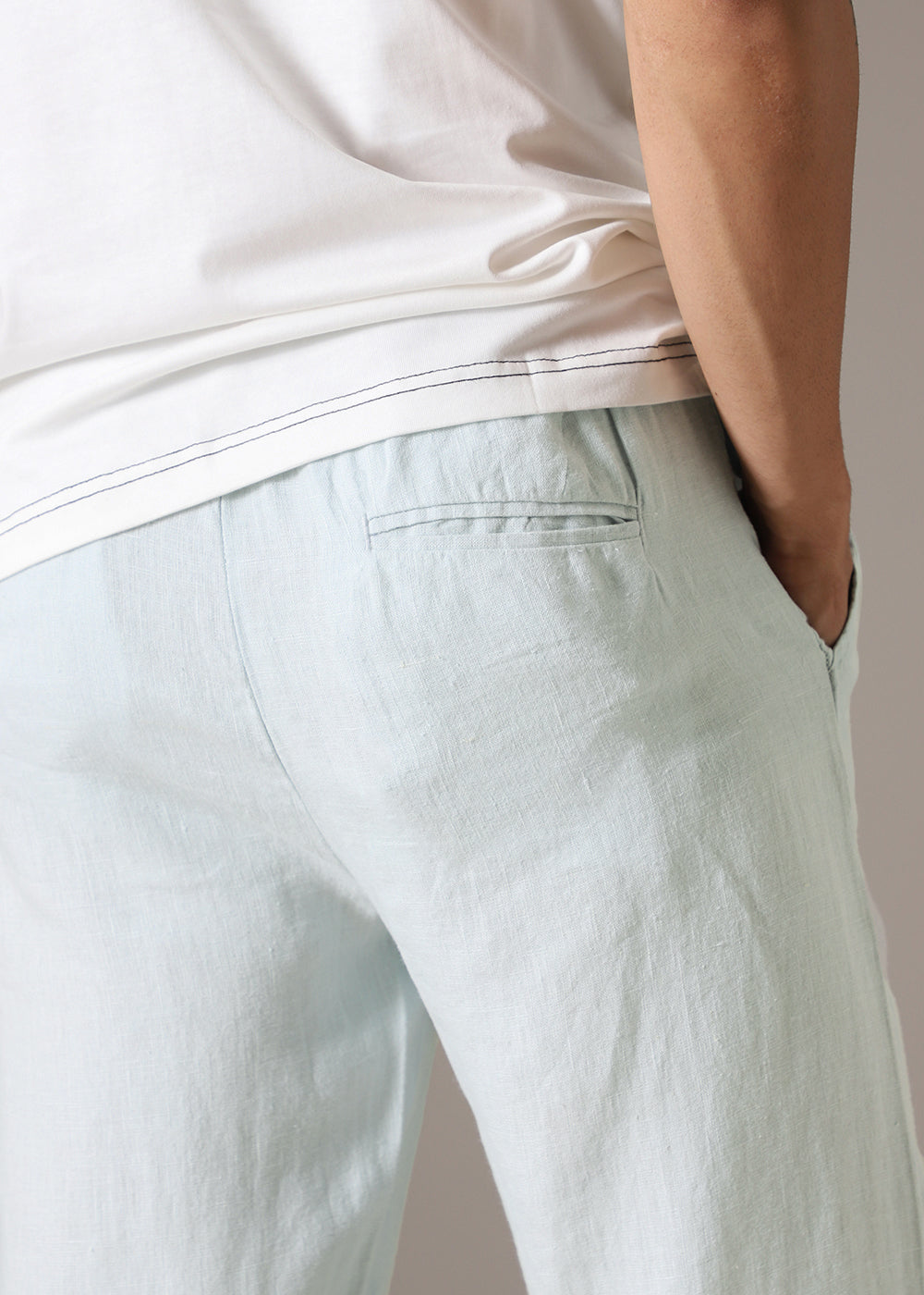 Pastel Blue Linen Pant