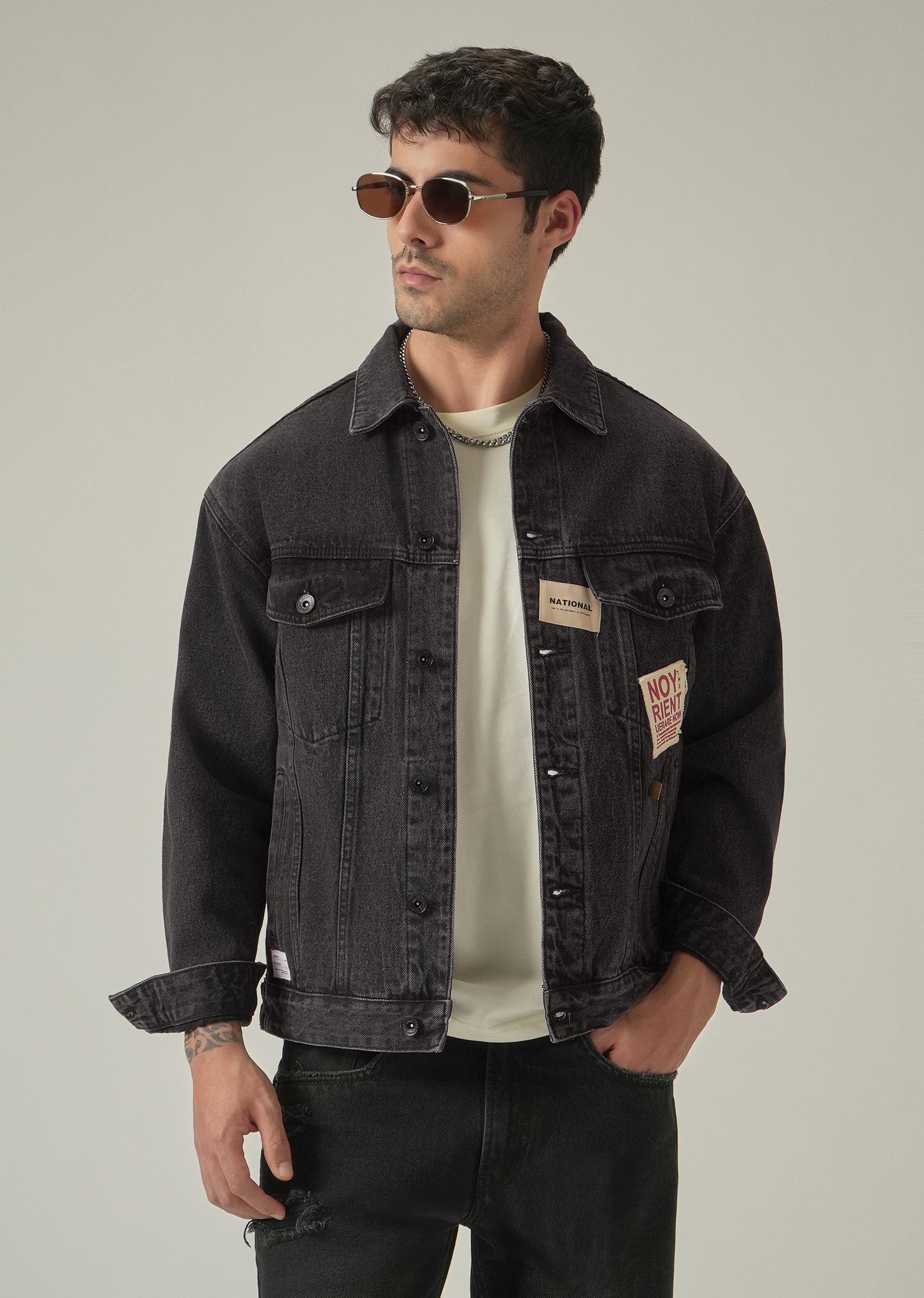 Patch Detail Denim Jacket