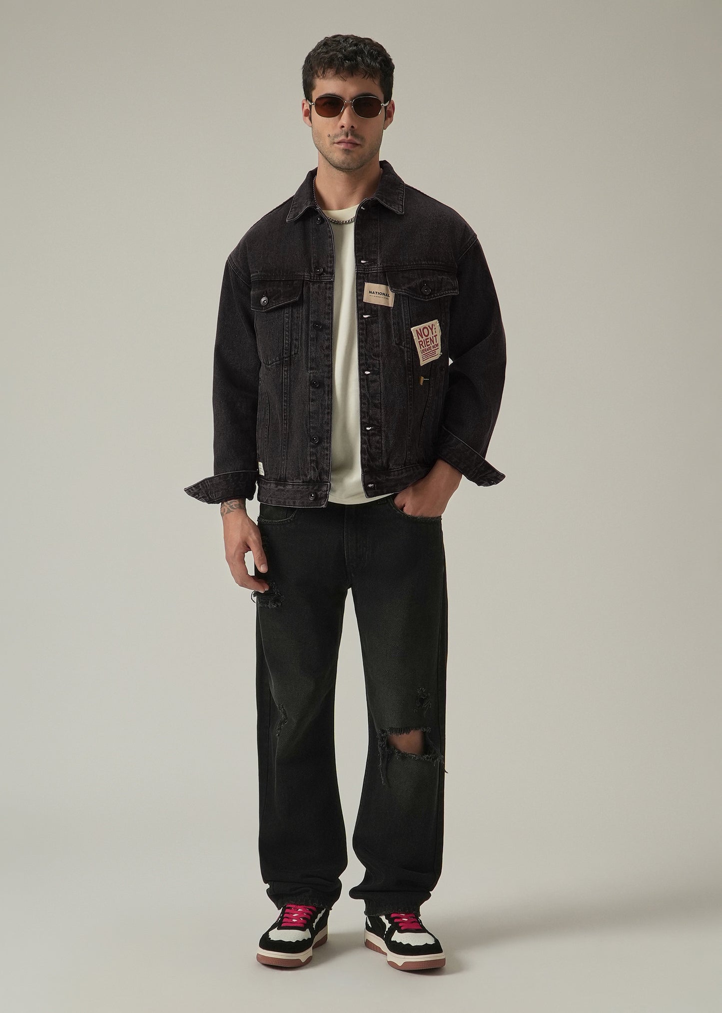 Patch Detail Denim Jacket