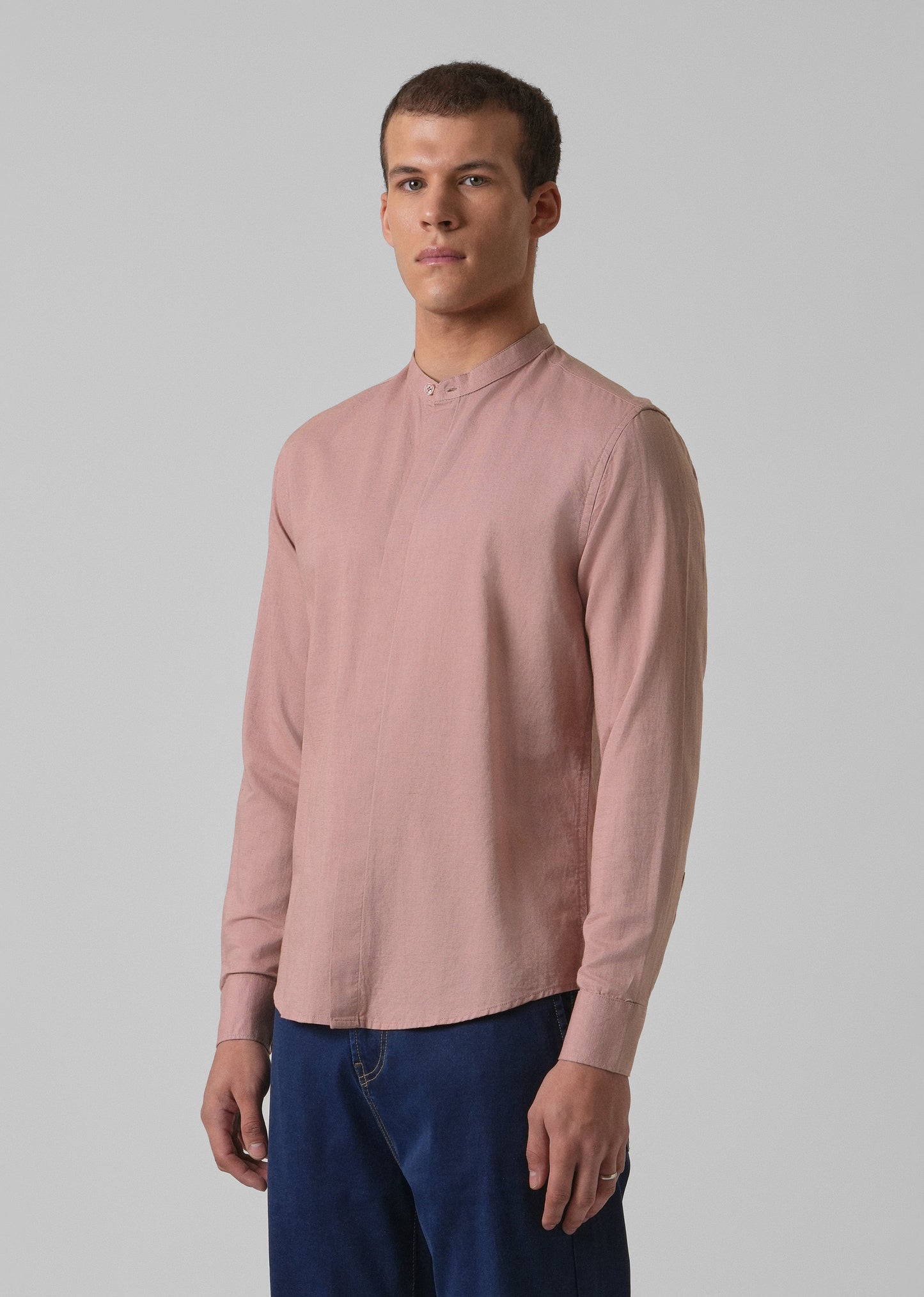 Peach Cotton Linen Shirt
