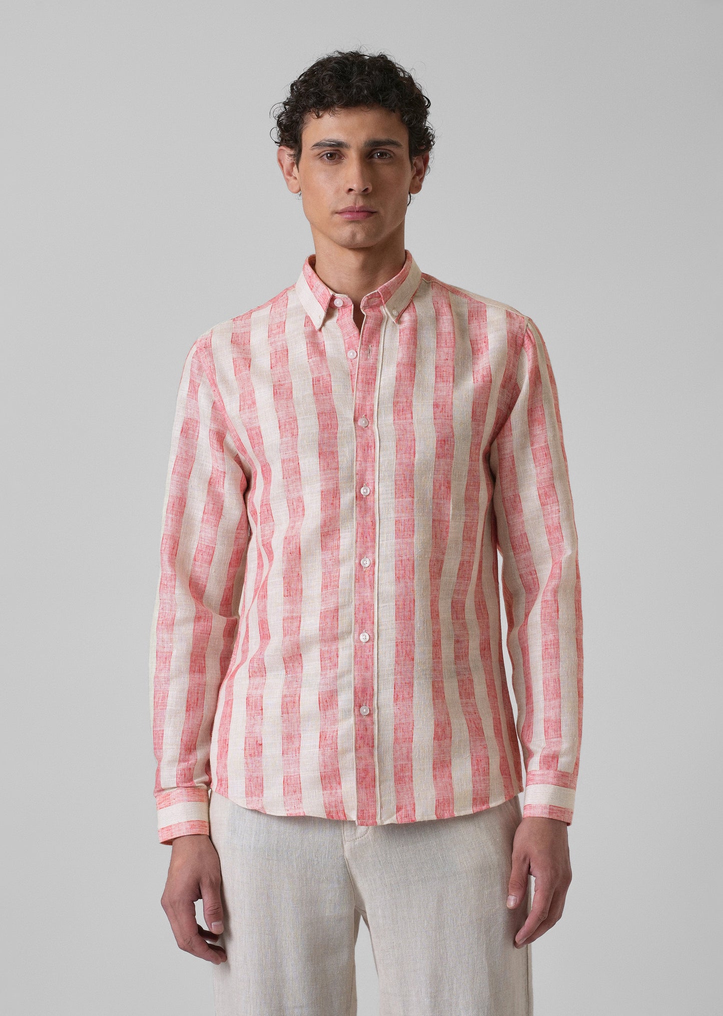 Pink Cosmos Blended Linen shirt
