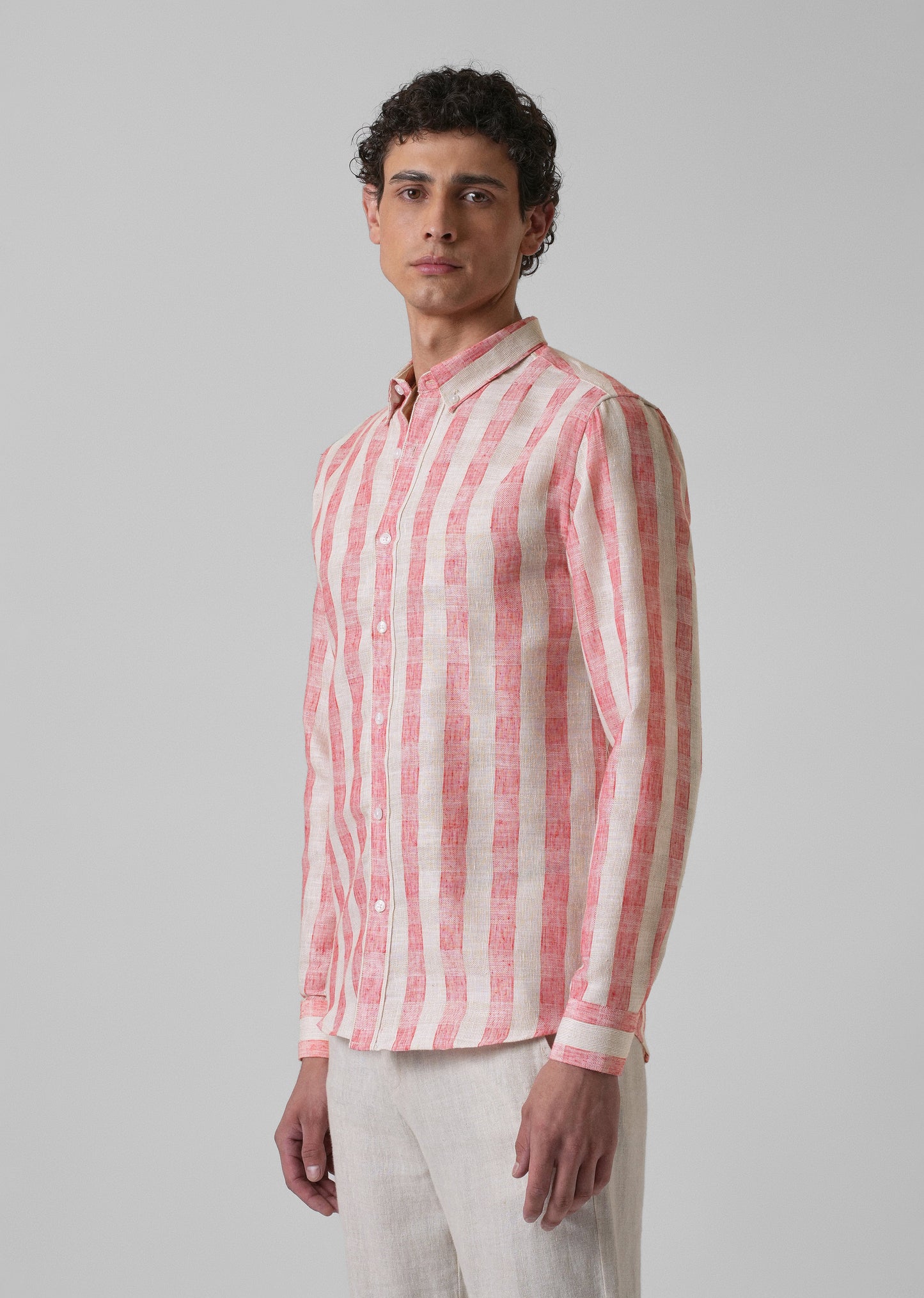 Pink Cosmos Blended Linen shirt