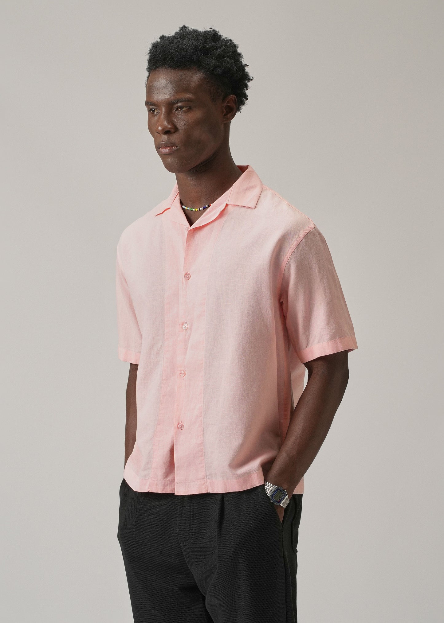 Pink Cotton/Linen Shirt