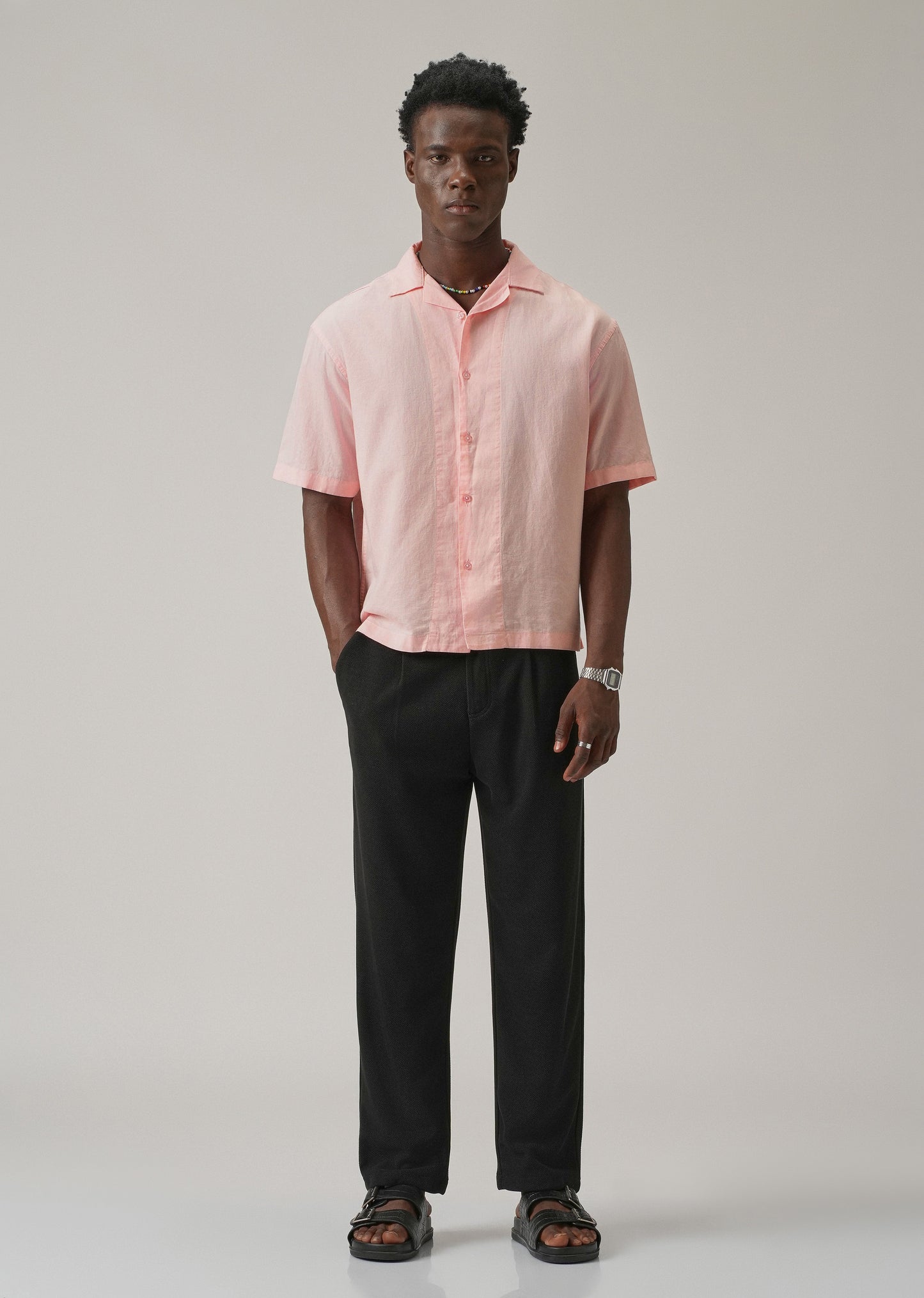 Pink Cotton/Linen Shirt