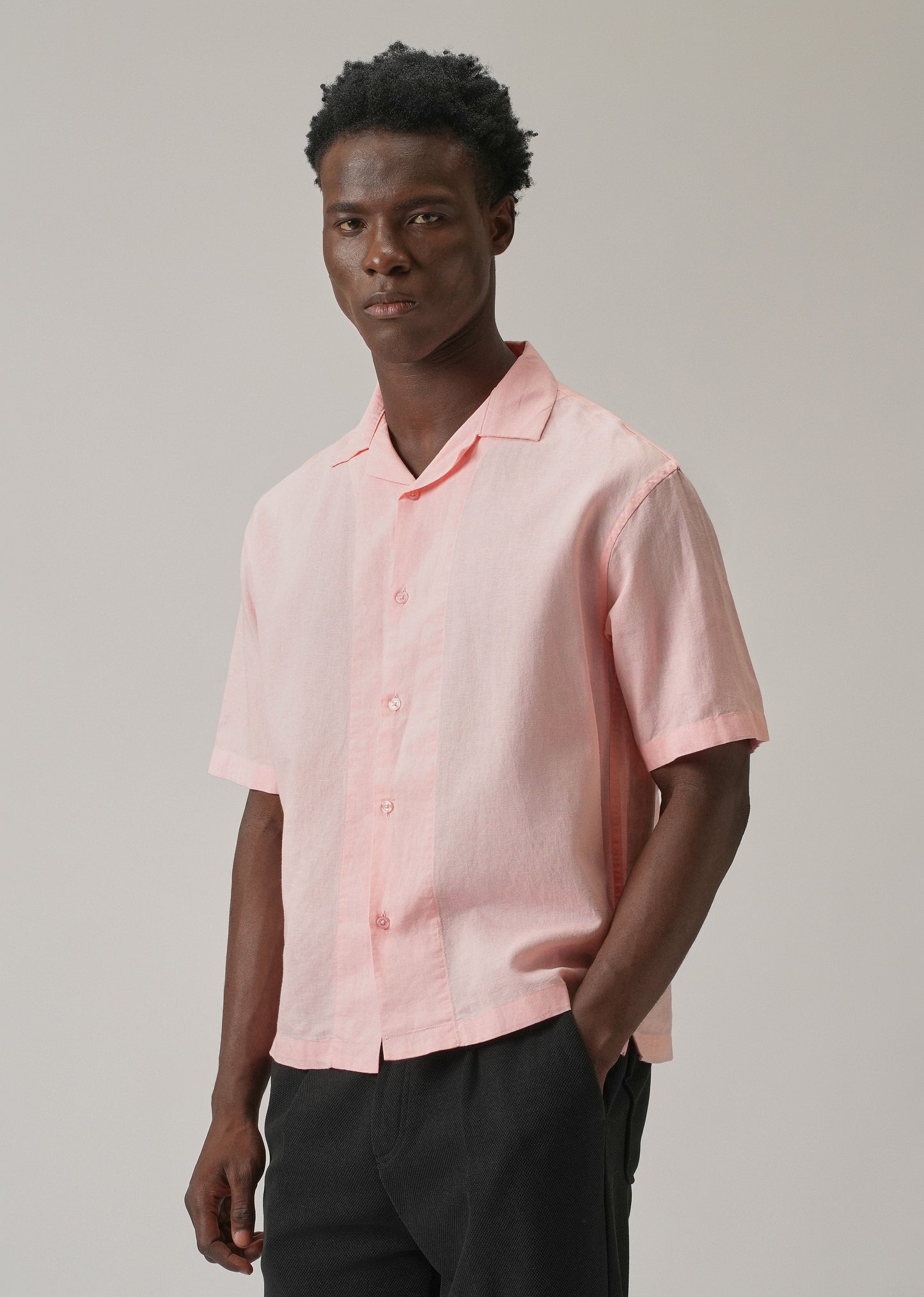 Pink Cotton/Linen Shirt