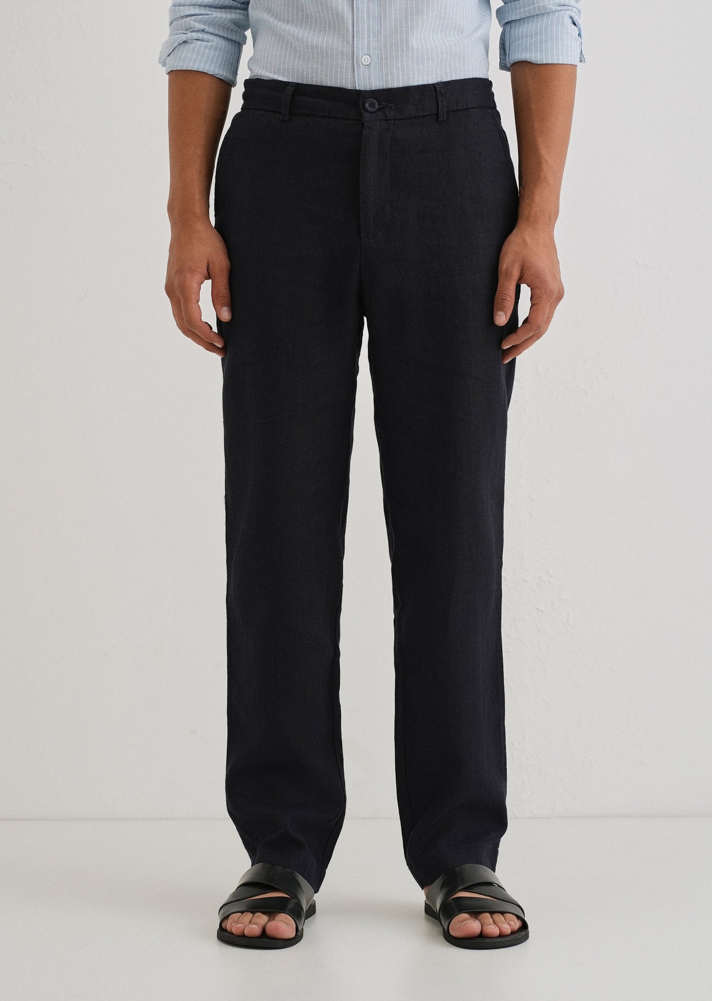 Prussian Blue Linen pant