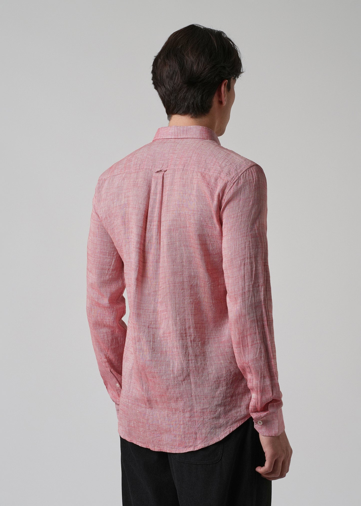 100% Pure Linen Punch Red Shirt