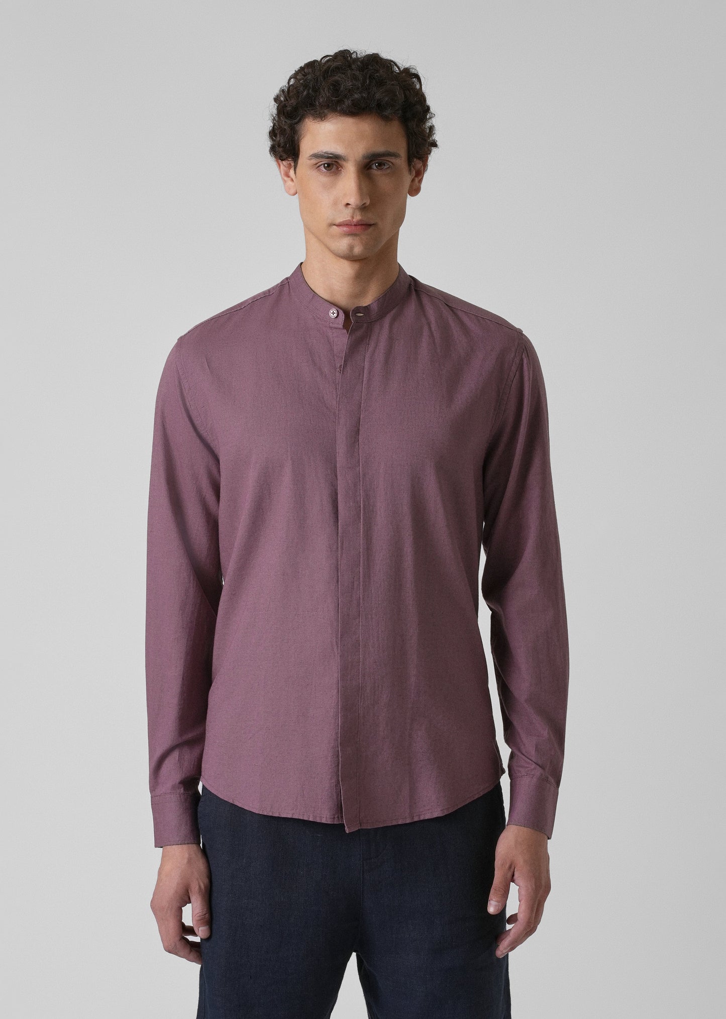 Purple Cotton Linen Shirt