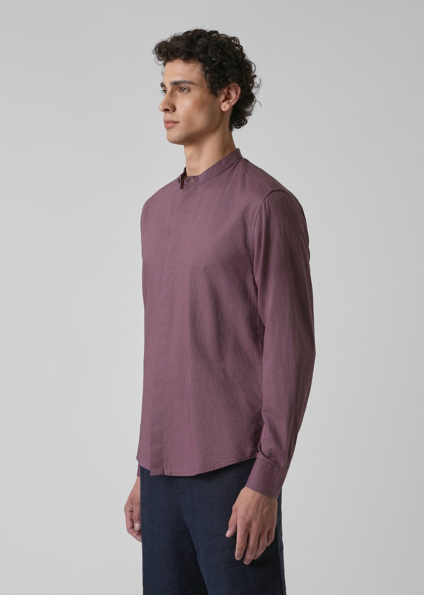 Purple Cotton Linen Shirt