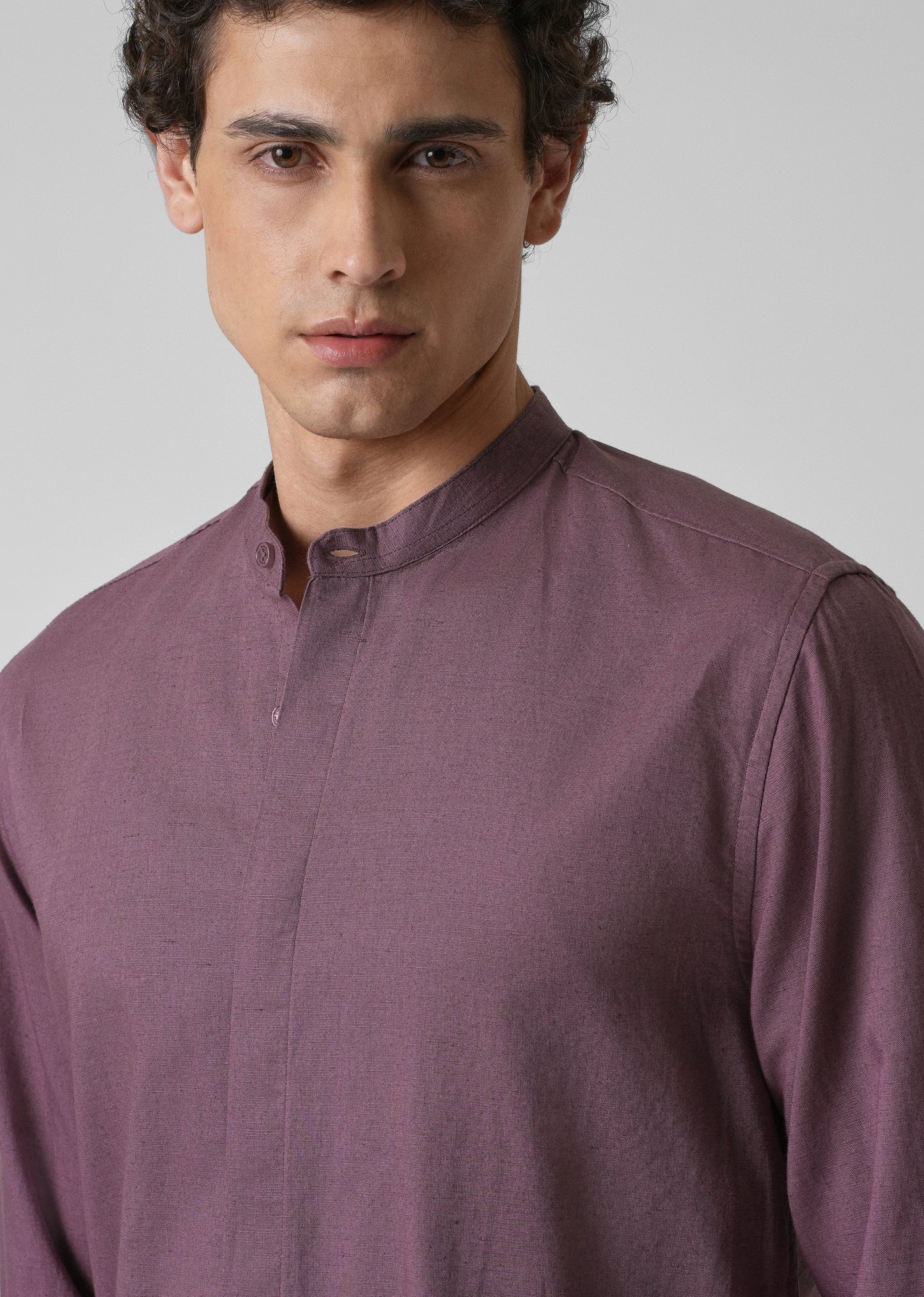 Purple Cotton Linen Shirt