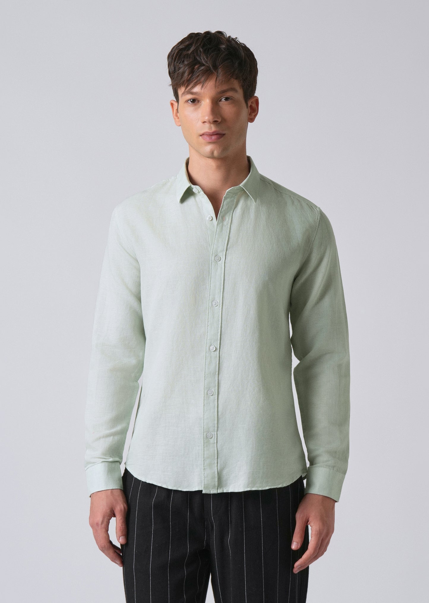 Sage Green Linen Shirt