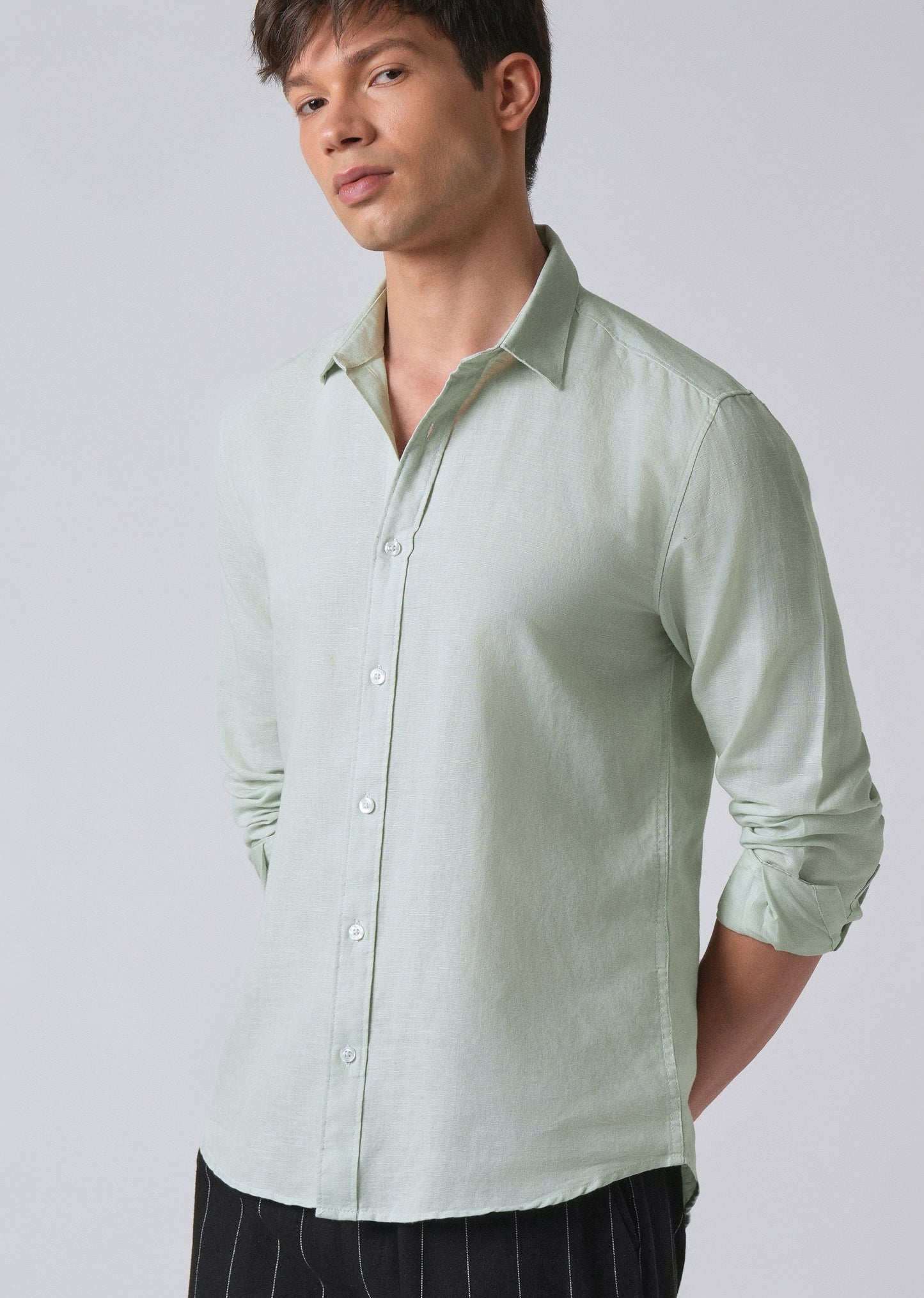 Sage Green Linen Shirt