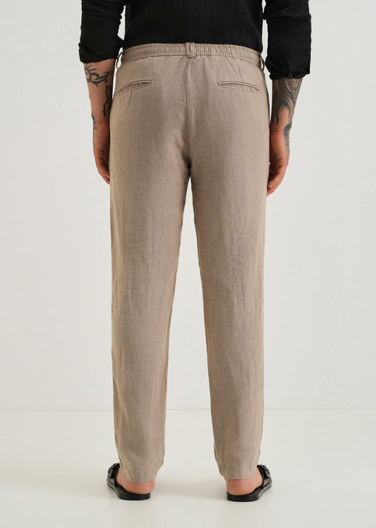 Sand Brown Linen pant