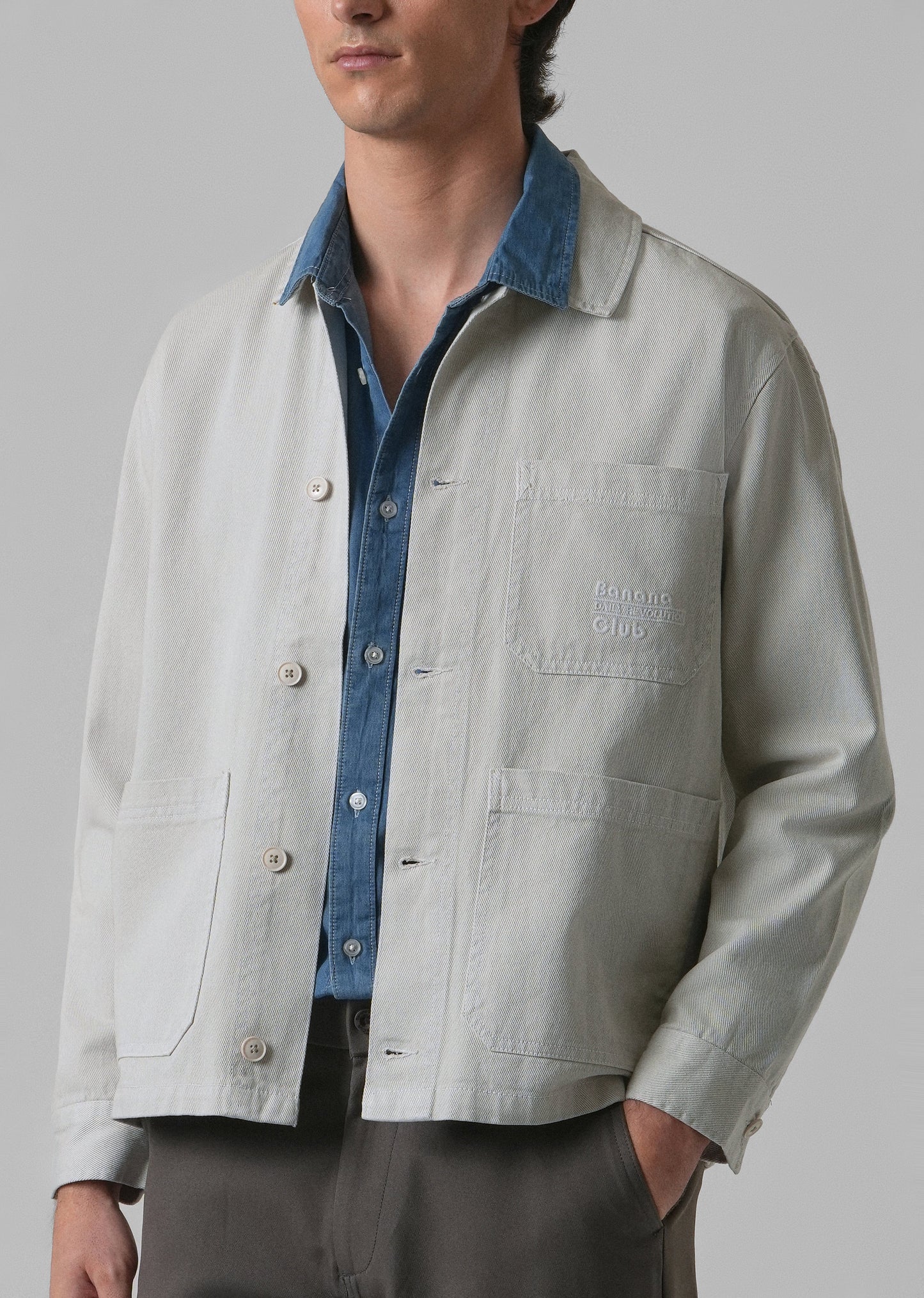 Storm Grey Cotton Drill Jacket