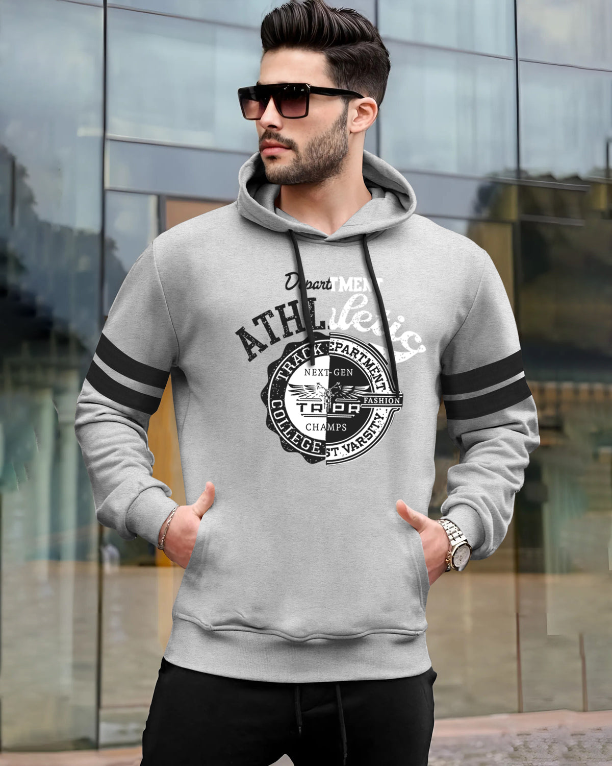 Mens Hooded Printed Sweatshirts - 6 Variants