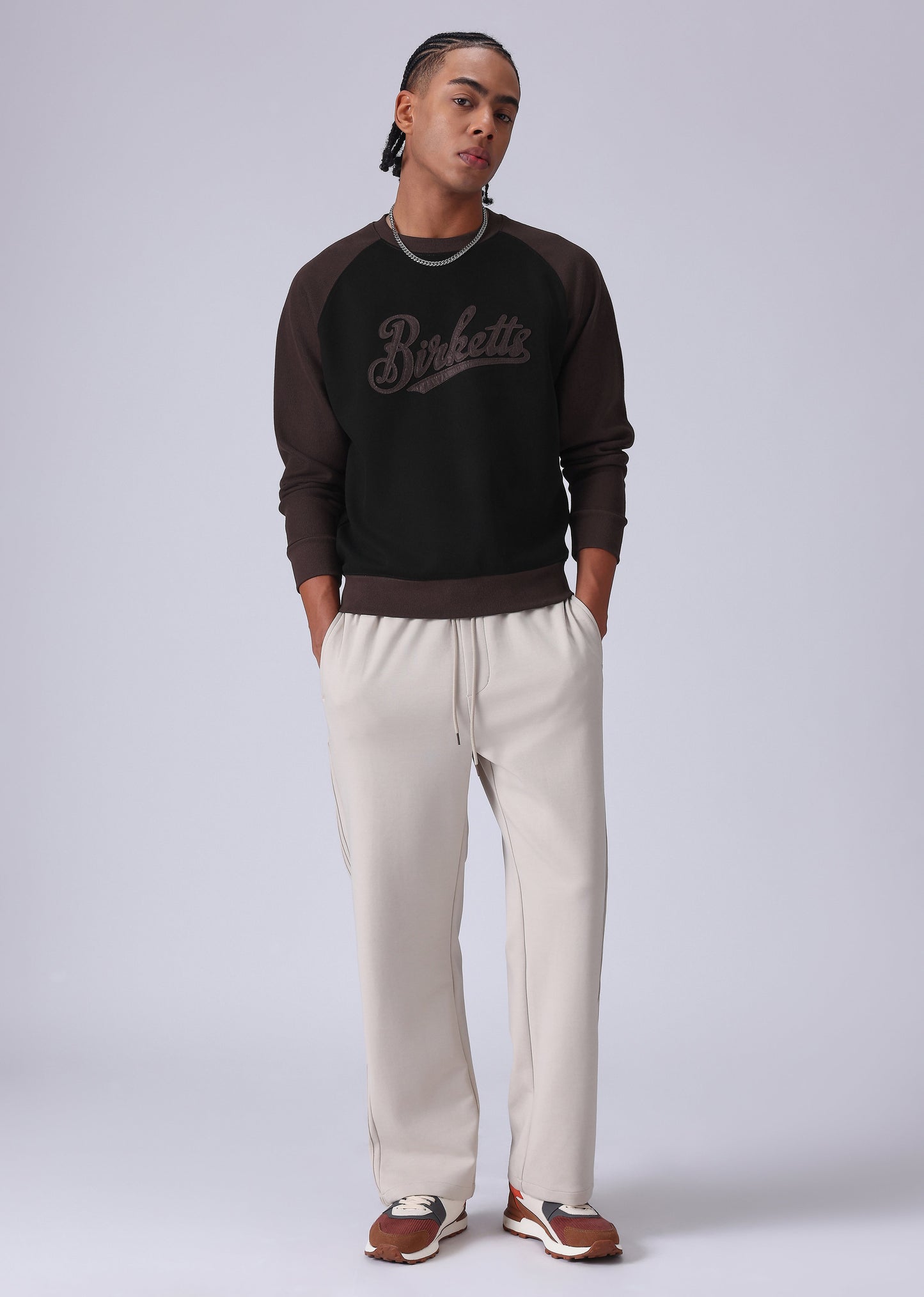 Typography Brown Sweatshirt