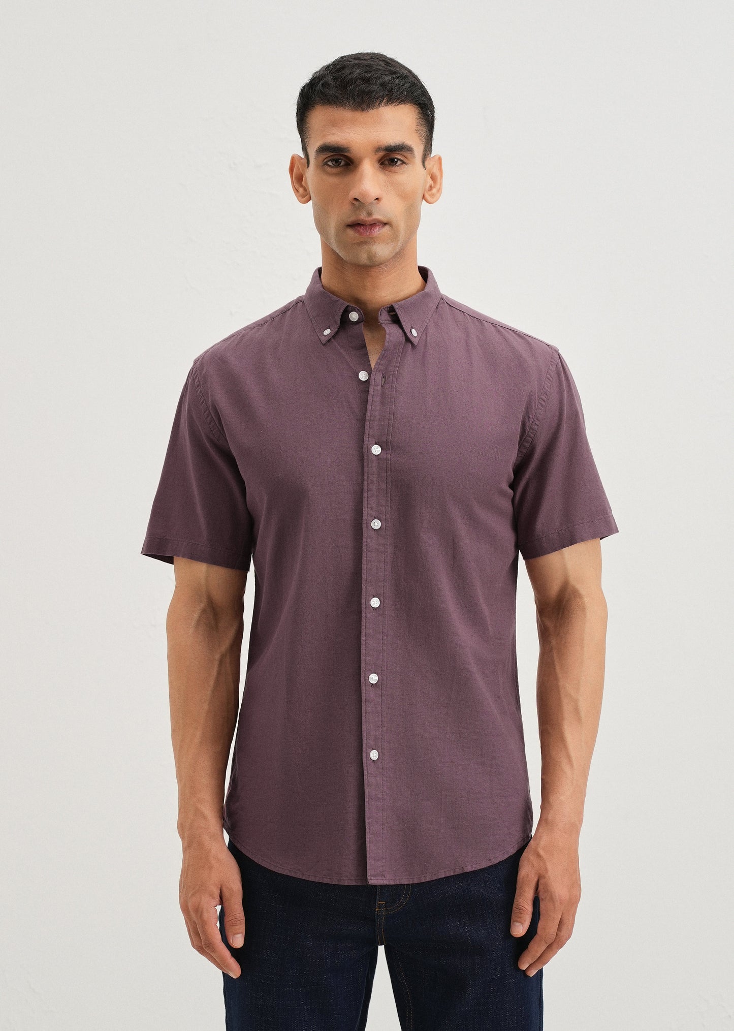 Violet Cotton Linen Shirt