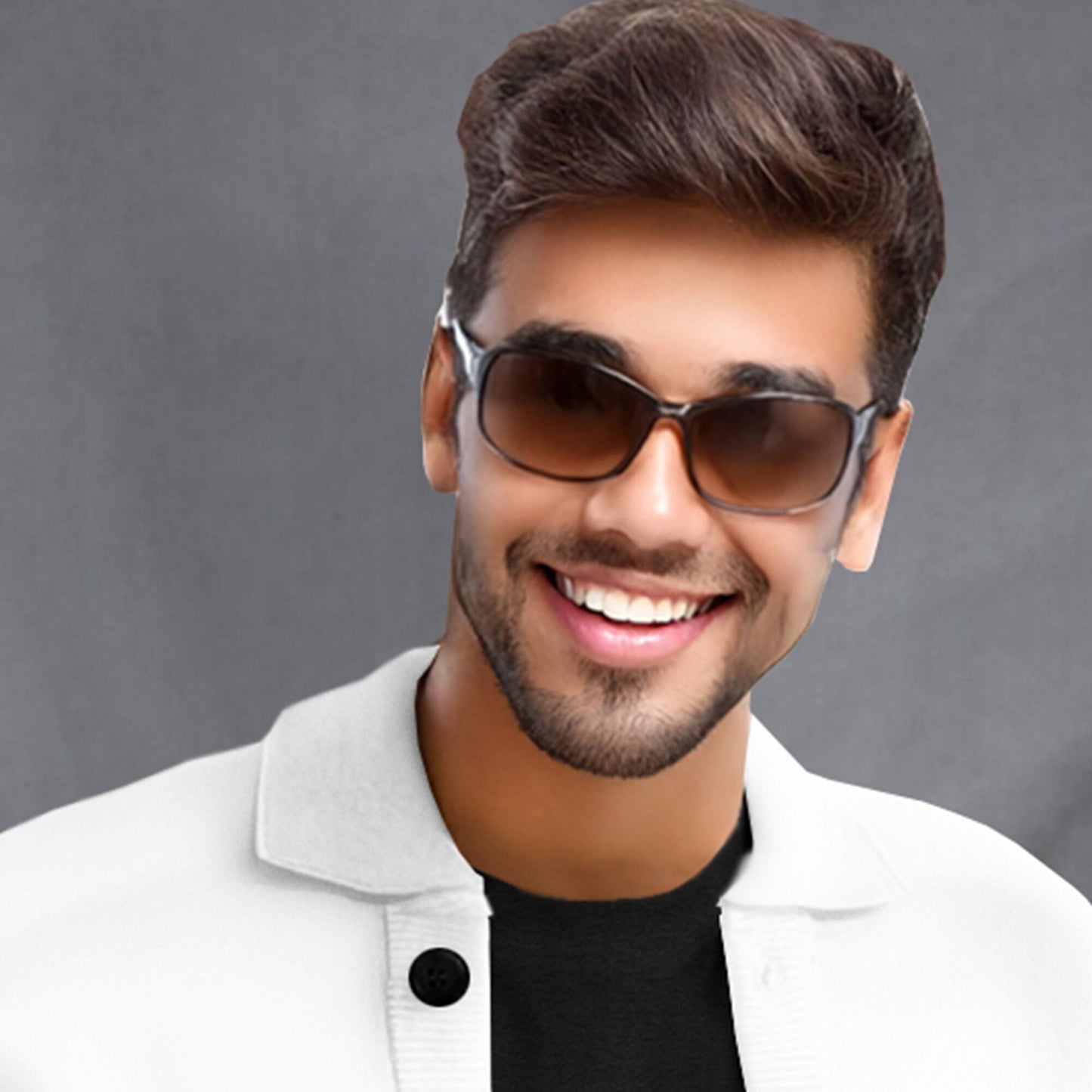 Men’s Full Sleeve Spread Collar Casual Jacket White