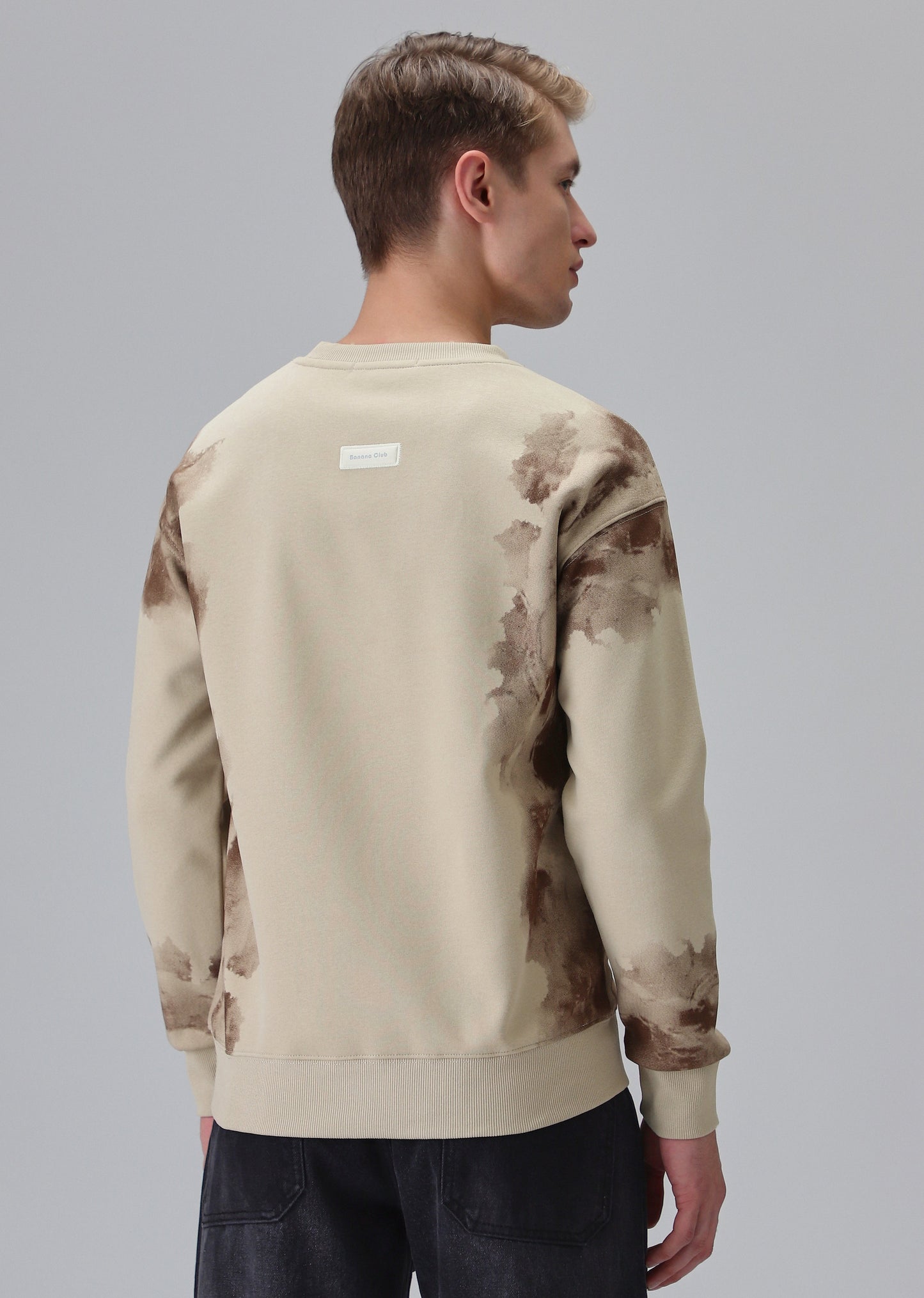 Waved Biege Sweatshirt