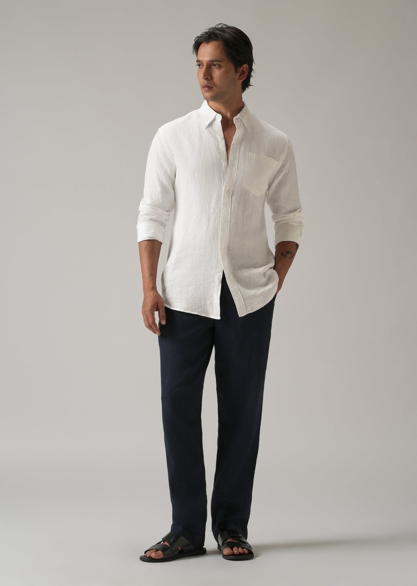 100% Pure White Linen Shirt