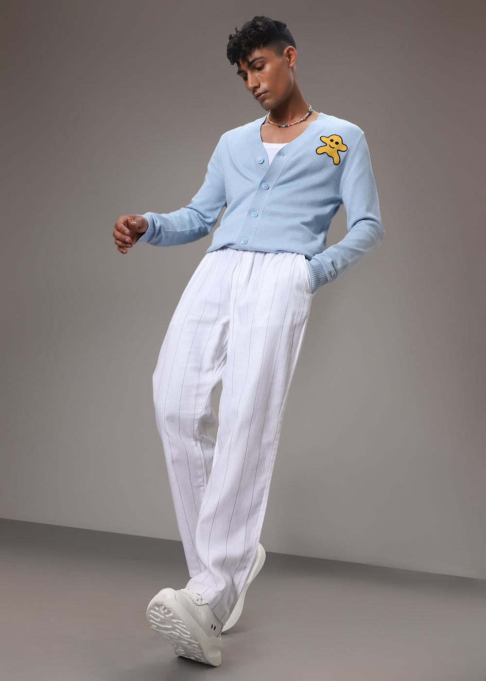 White Cotton Linen Pant