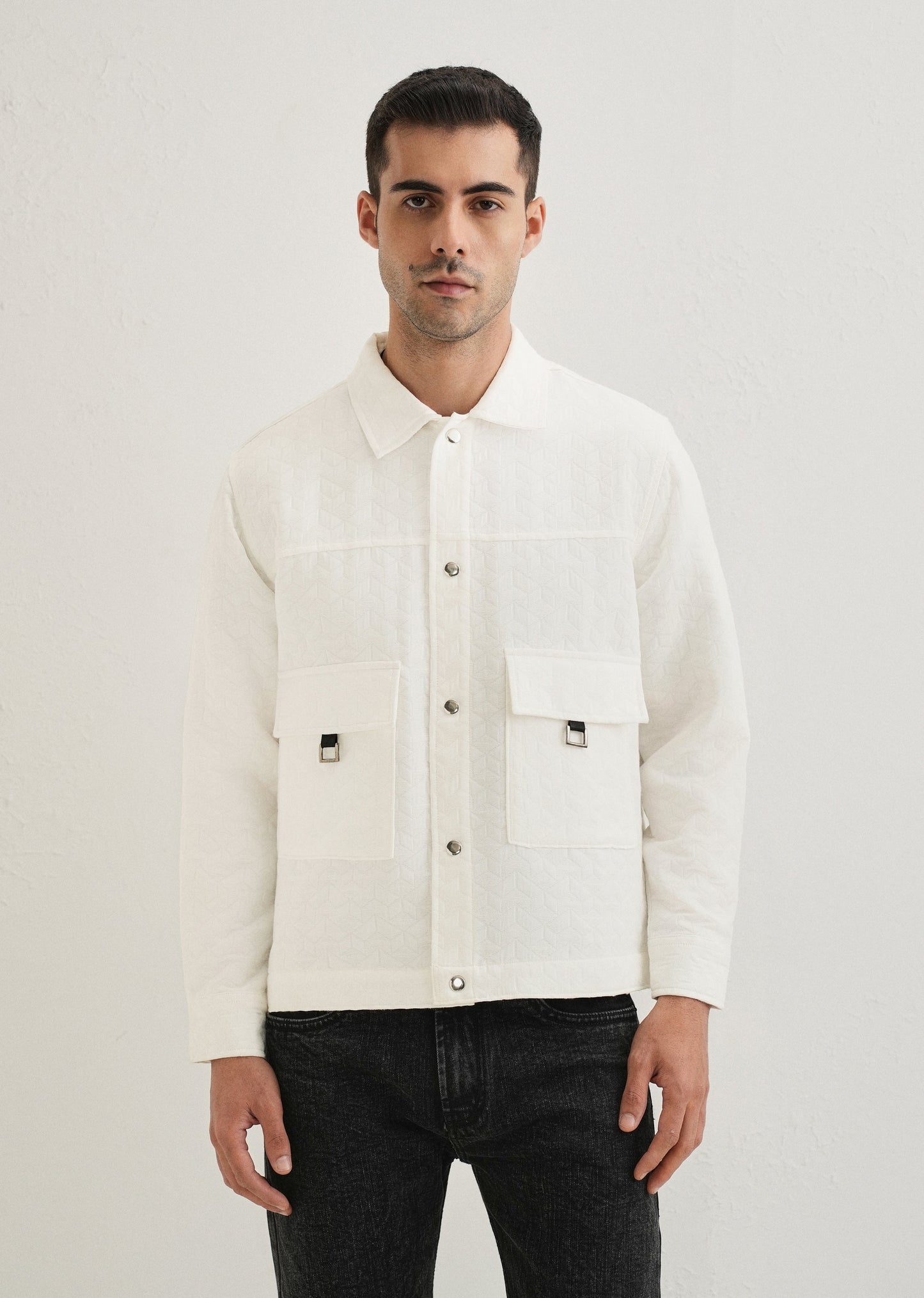 White Utility Shacket