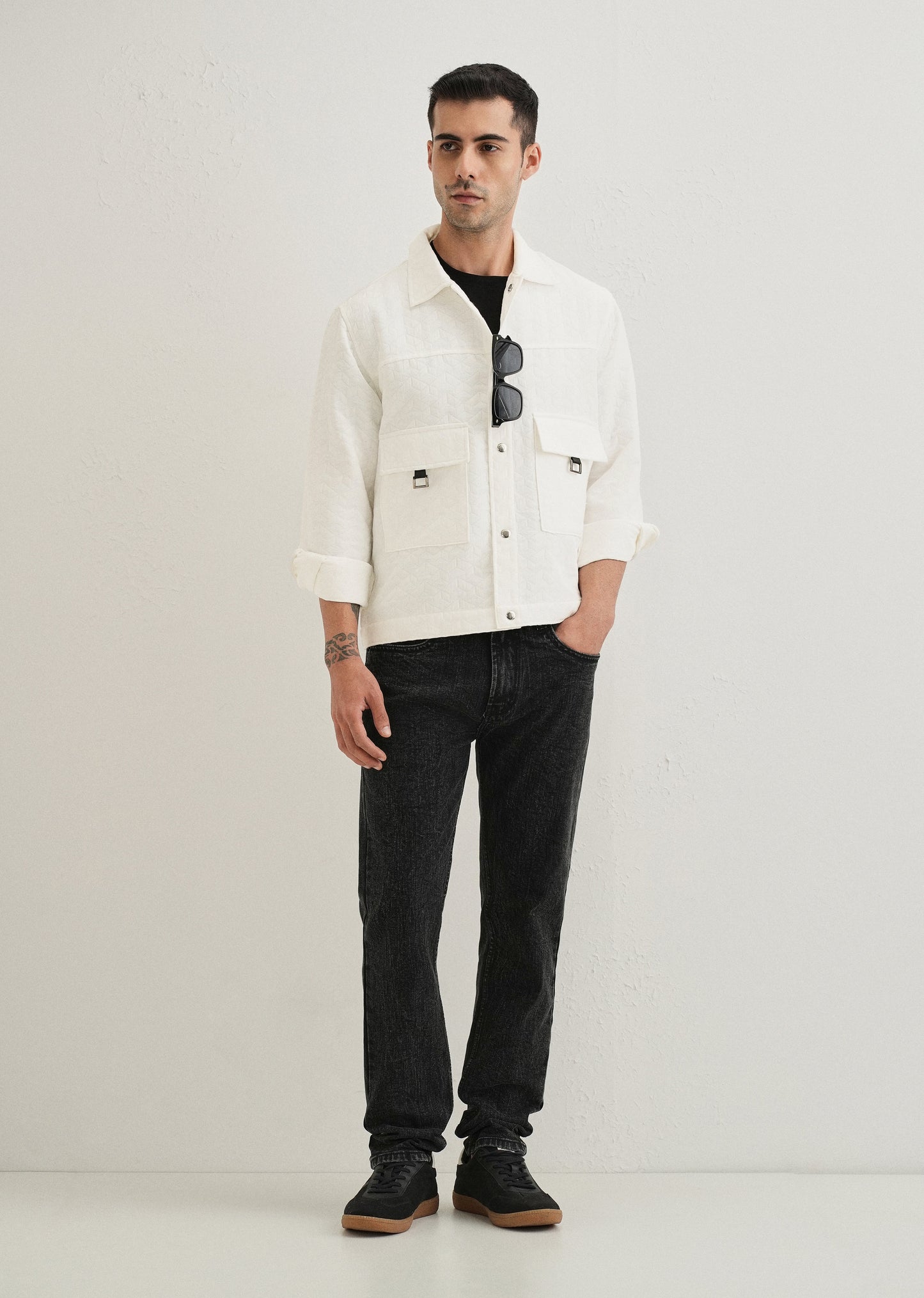 White Utility Shacket