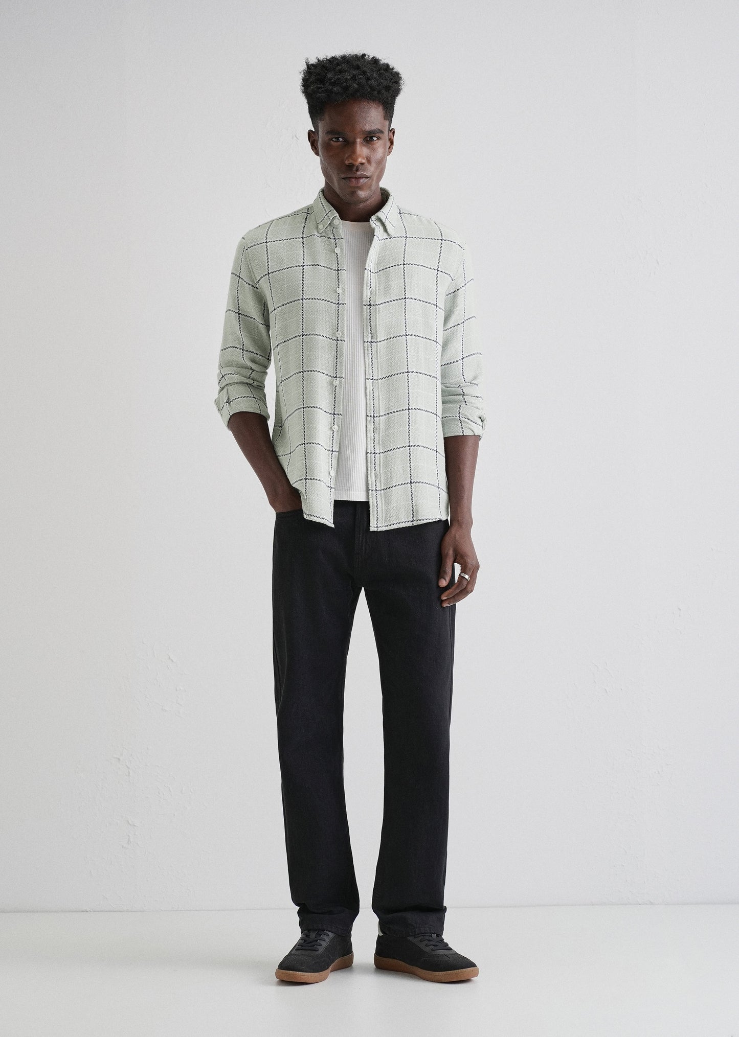 Widegrid Green Check Shirt