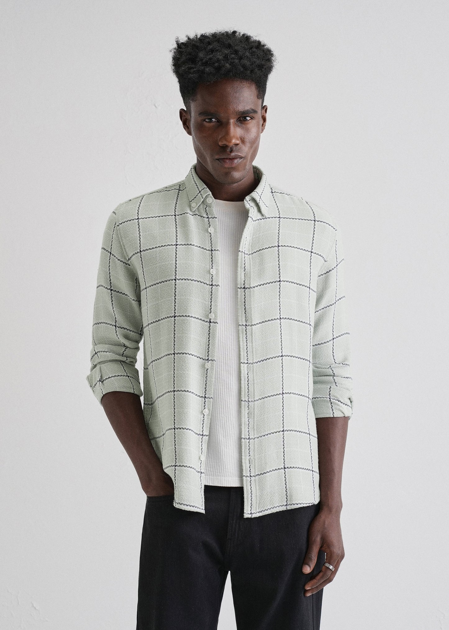 Widegrid Green Check Shirt